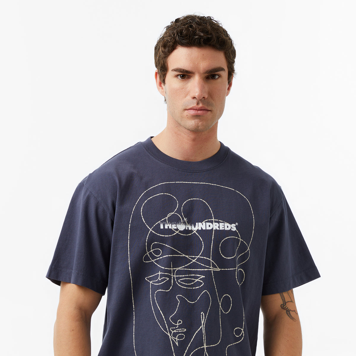The Hundreds Live In Chaos Erkek Lacivert T-shirt
