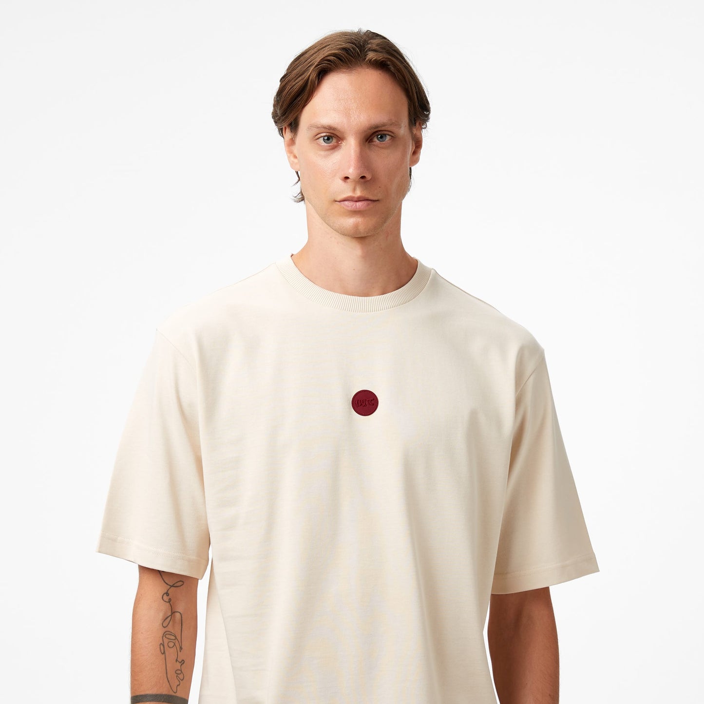 United4 Classic Erkek Krem T-shirt
