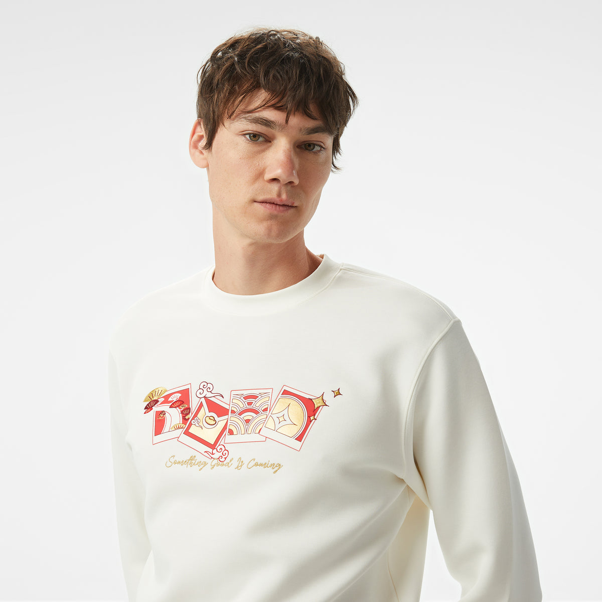 Anta Cny Good Luck Erkek Bej Sweatshirt