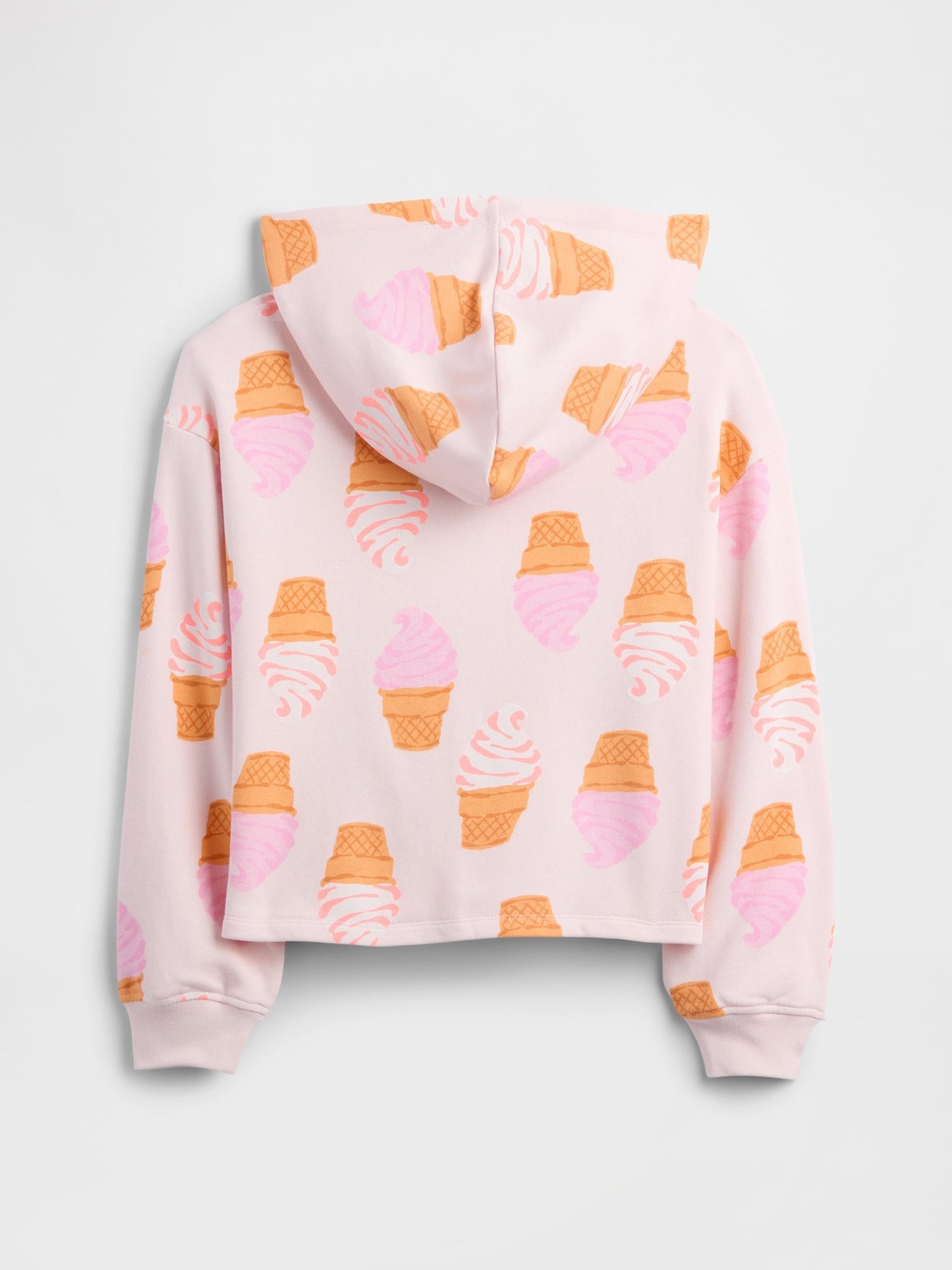 Açık Pembe Kids Relaxed Fransız Havlu Kumaş Sweatshirt