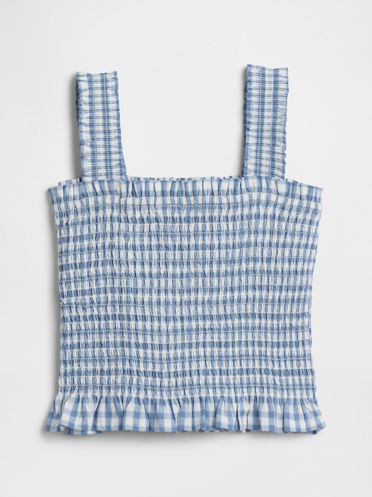 Lacivert Smocked Peplum Bluz
