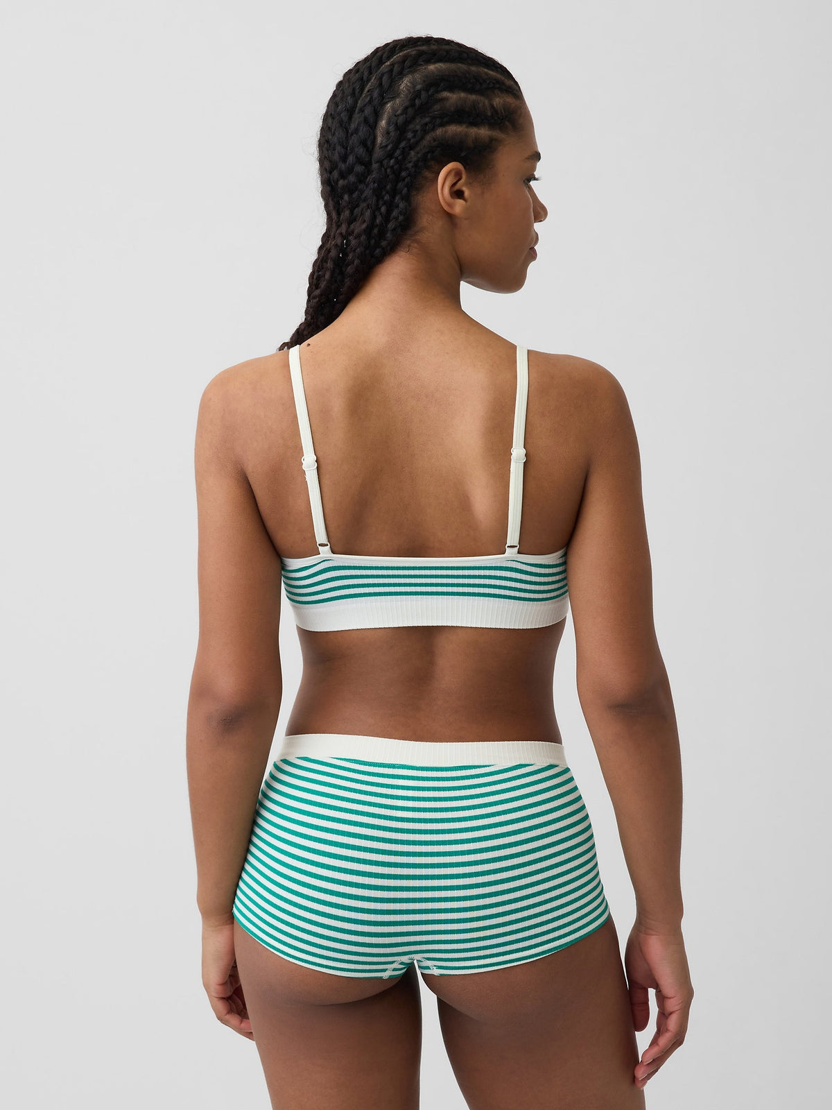 Yeşil Seamless Fitilli Triangle Bralet