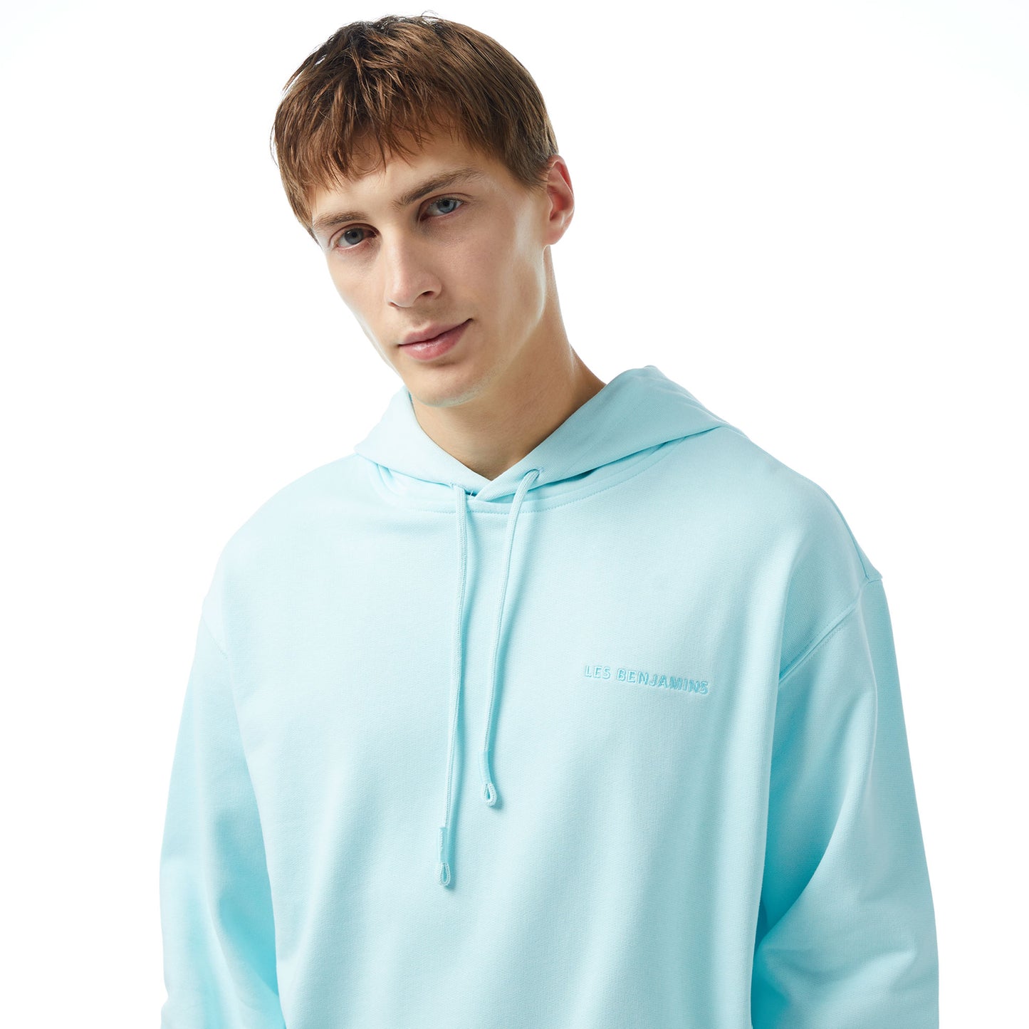 Les Benjamins 307 Erkek Mavi Hoodie