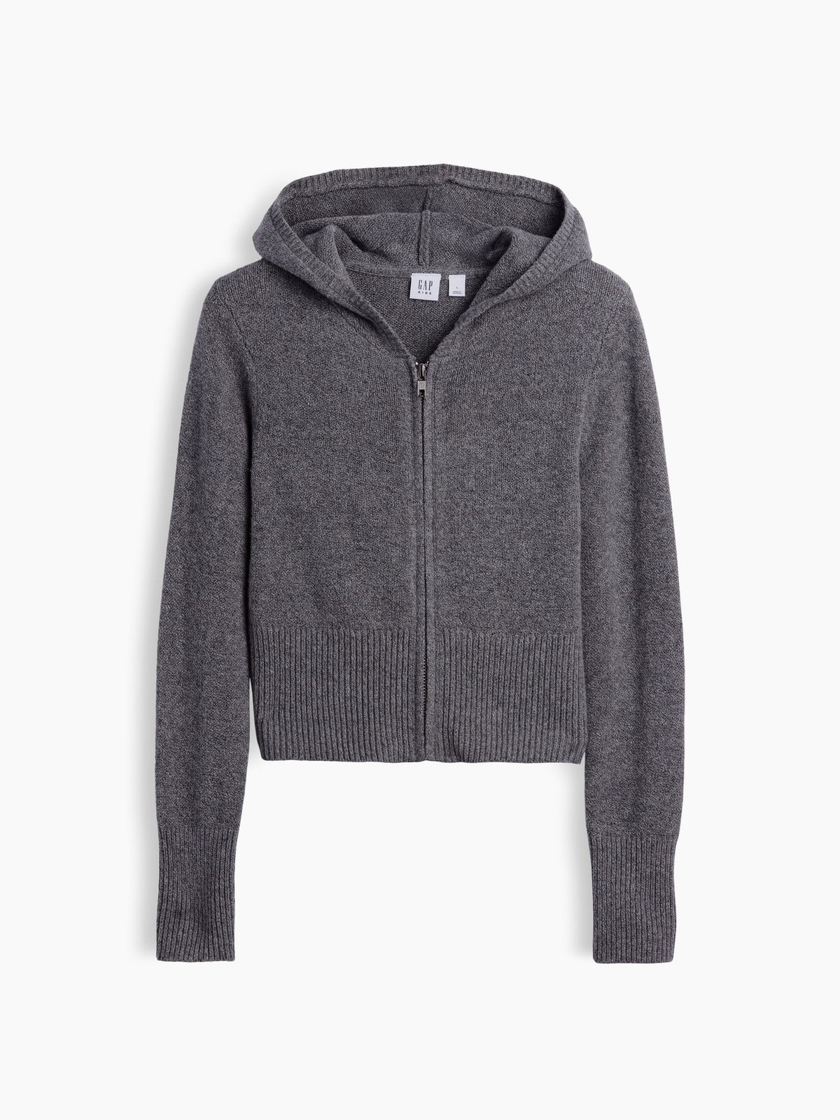 Gri Cashsoft Fermuarlı Sweatshirt