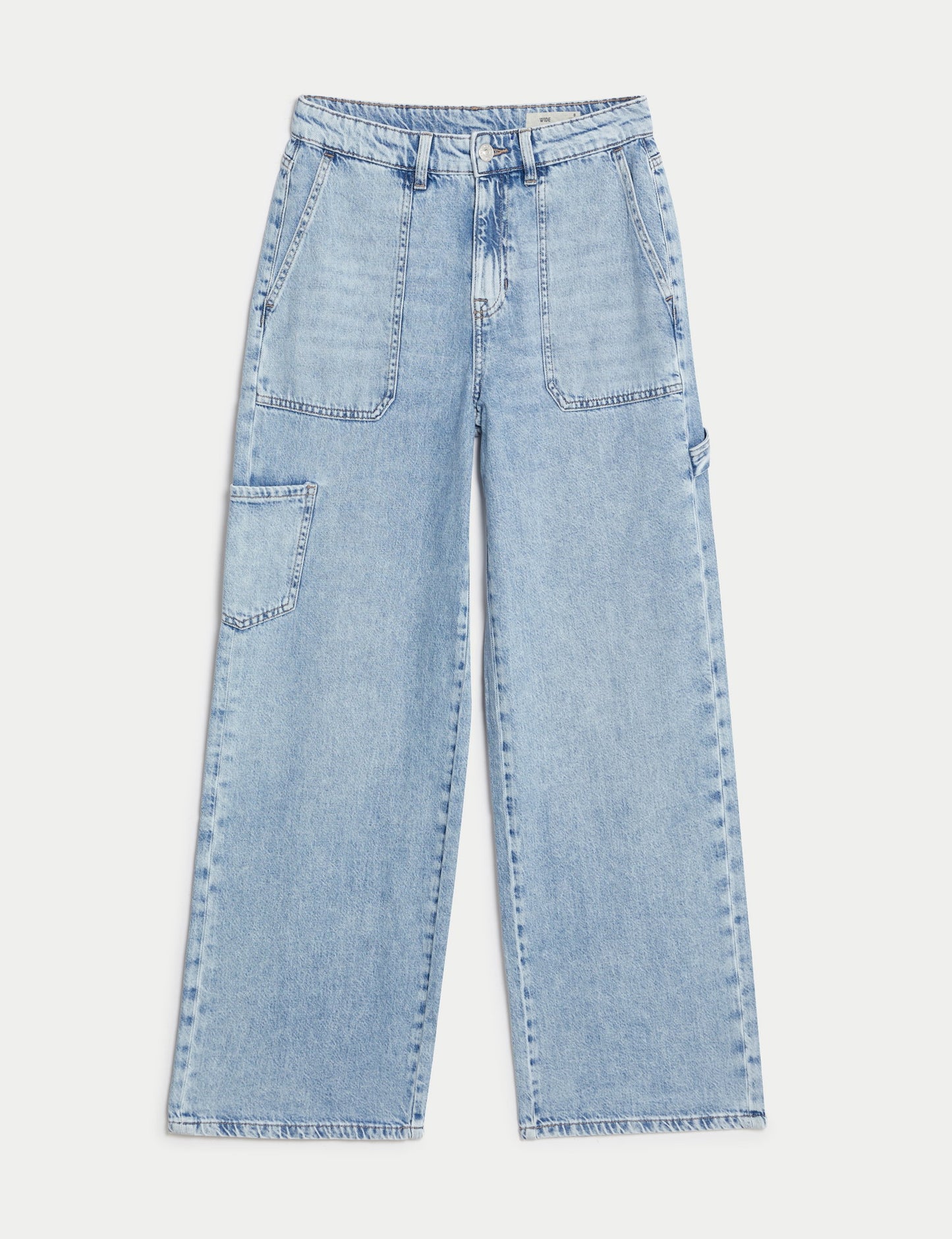 Yüksek Bel Wide Leg Jean Pantolon