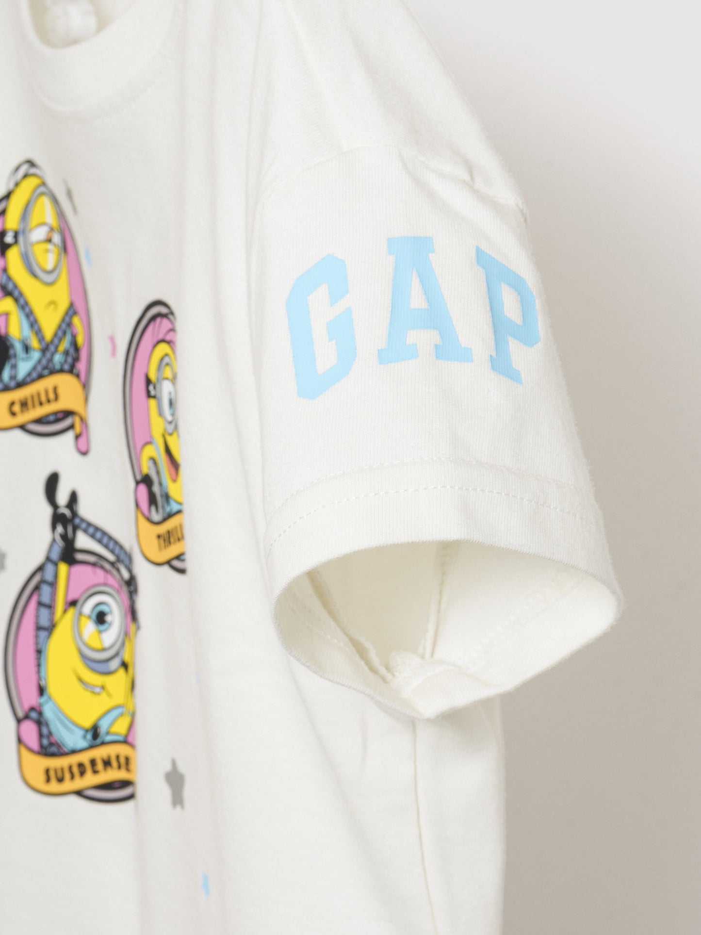 Beyaz Minions Grafik Baskılı T-shirt