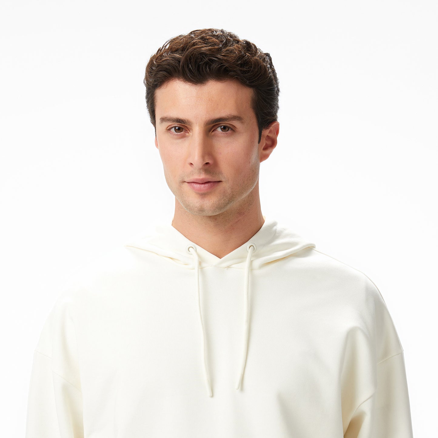 Nautica Erkek Krem Oversize Kapüşonlu Sweatshirt