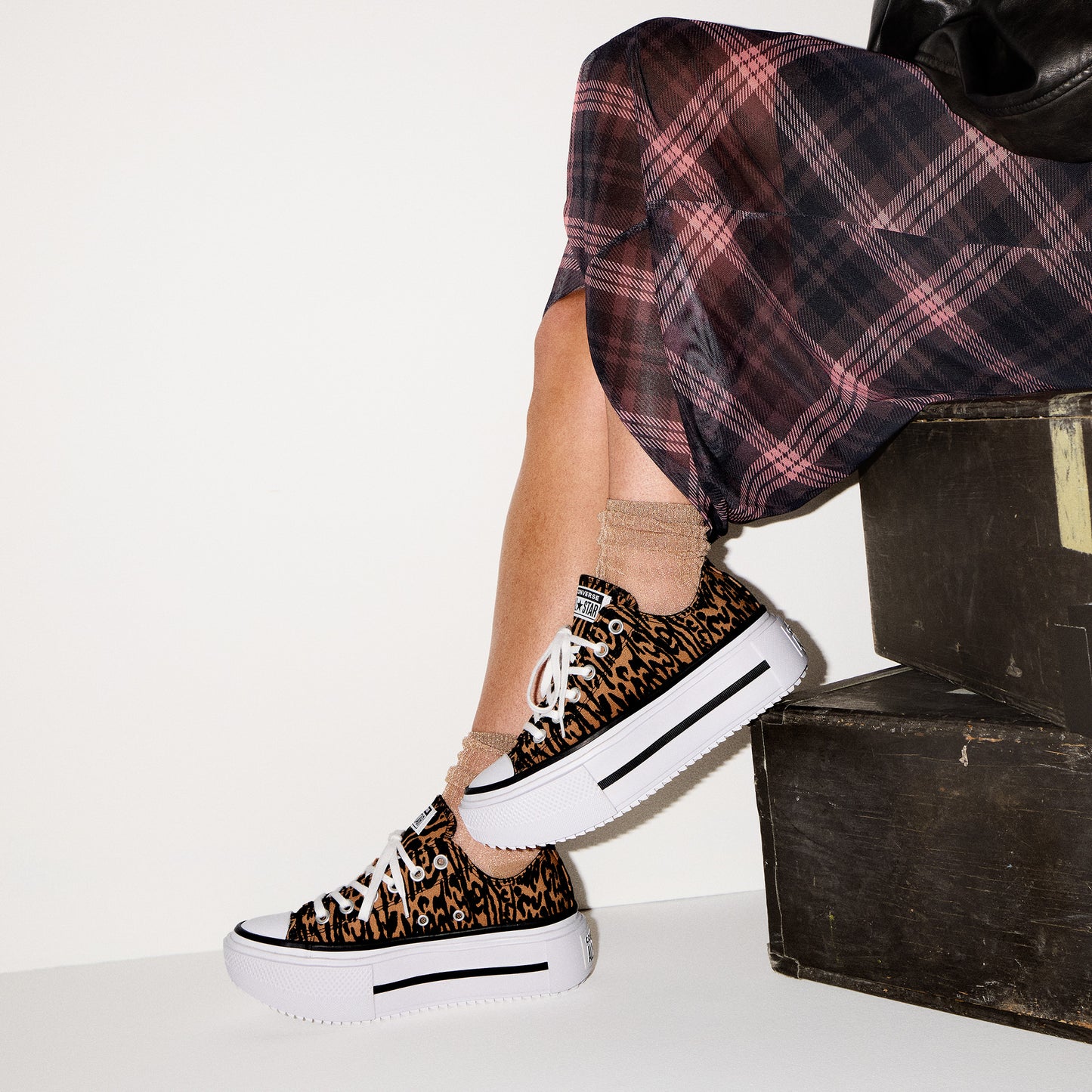 Converse Chuck Taylor All Star Lift Double Stack Unisex Kahverengi Sneaker