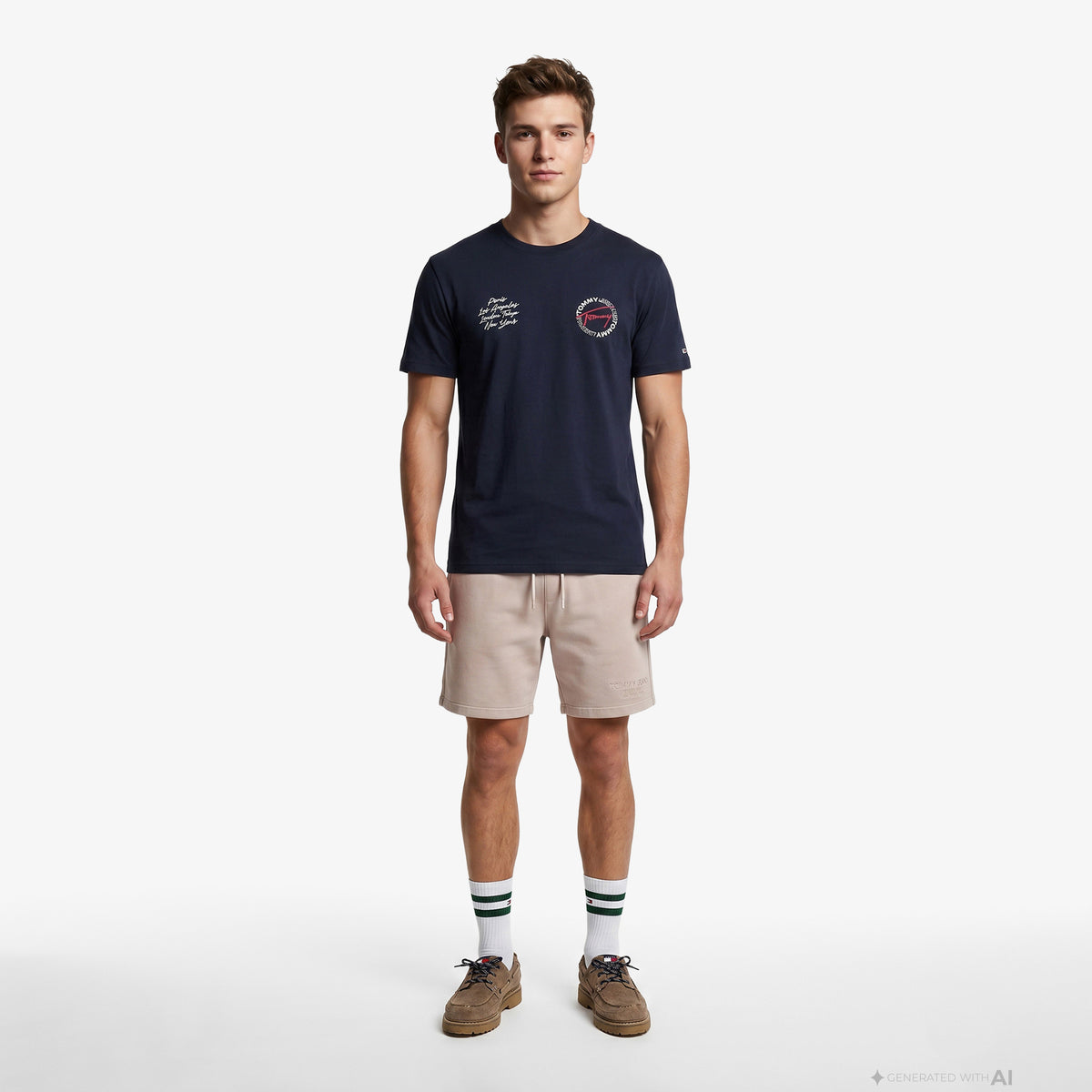 Tommy Hilfiger Signature Erkek Lacivert T-shirt