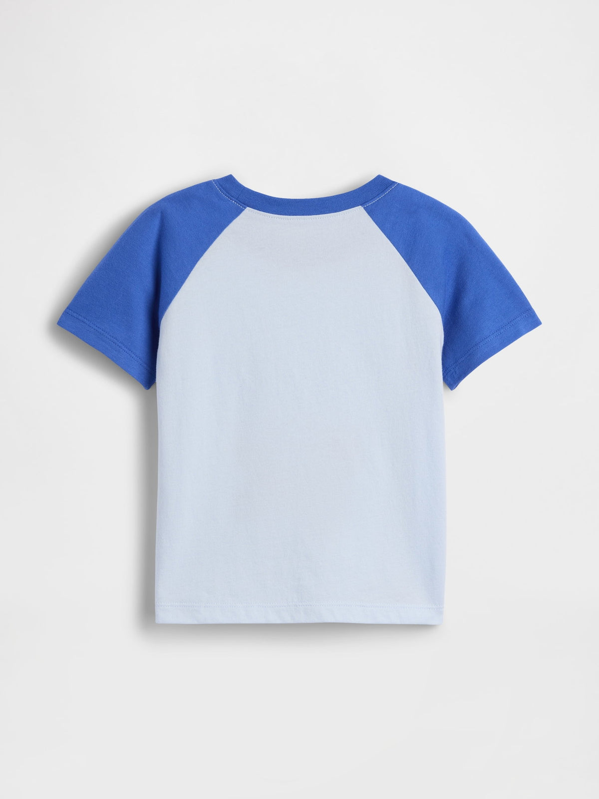 Açık Mavi Colorblock Grafik Baskılı T-shirt
