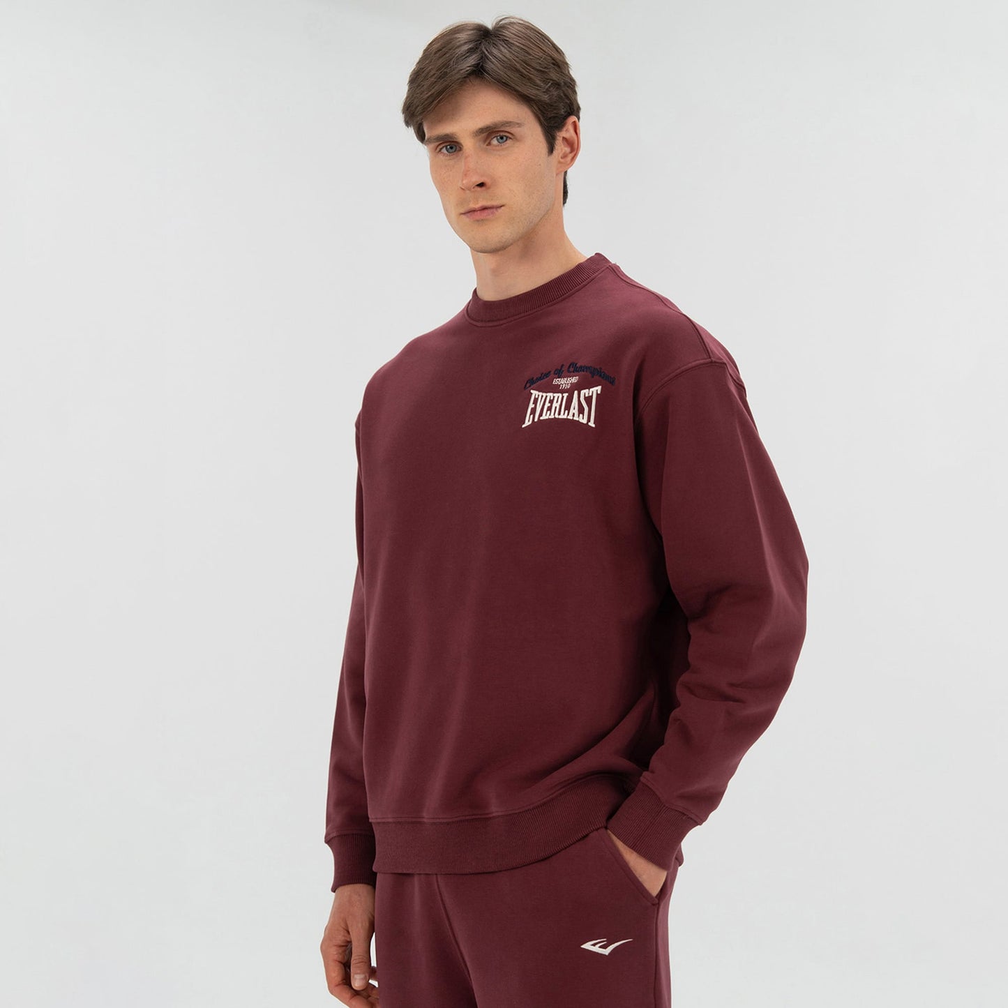 Everlast Heritage Champions Erkek Bordo Sweatshirt