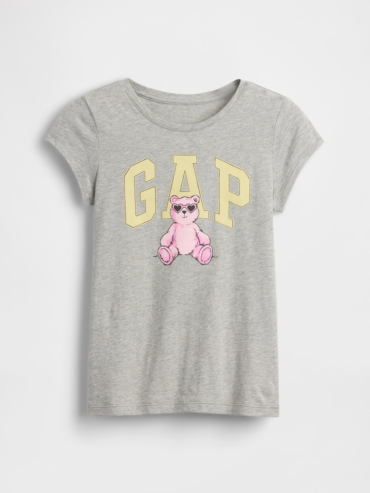 Açık Gri Grafik Baskılı T-shirt