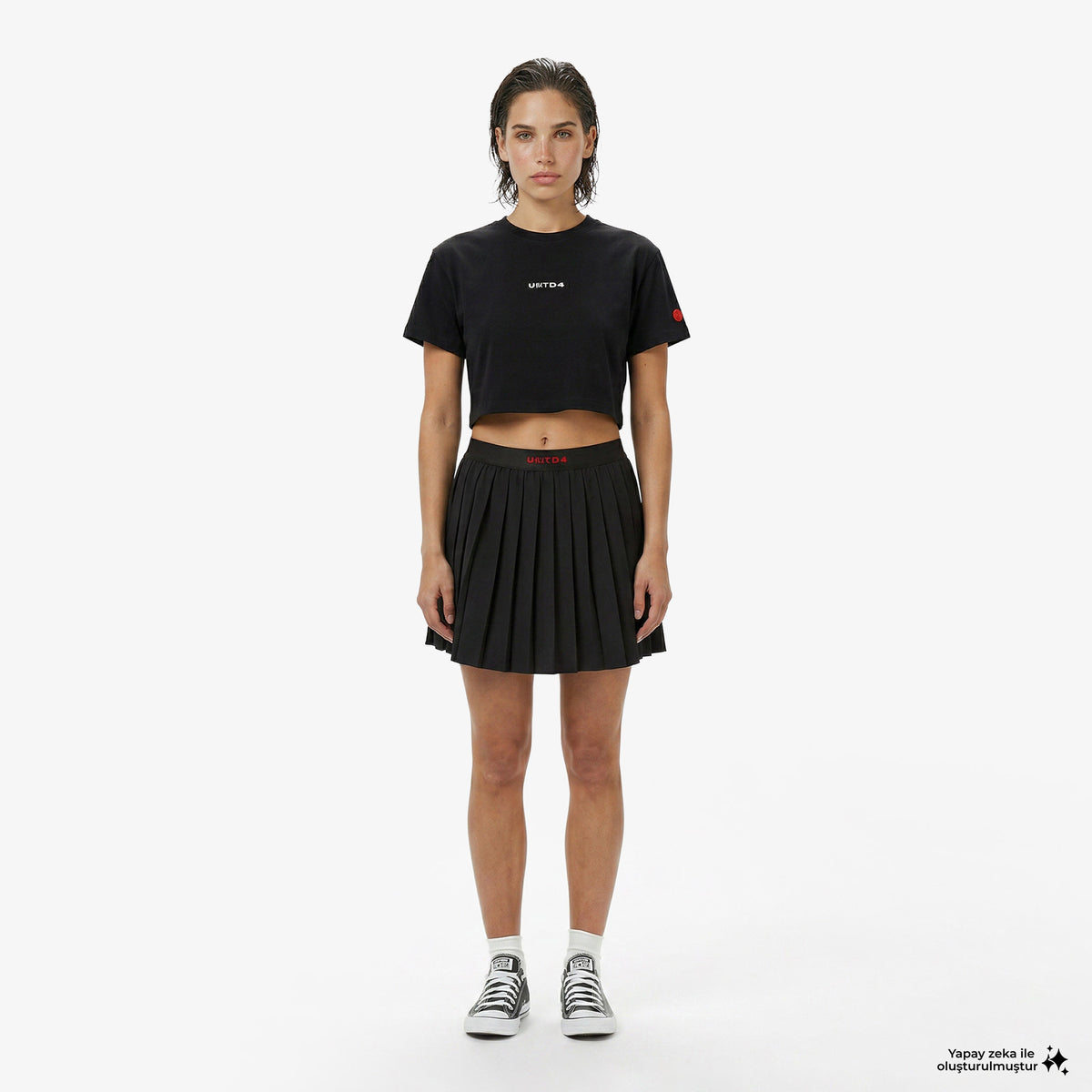 Unıted4 Regular Fit Kadın Siyah T-shirt