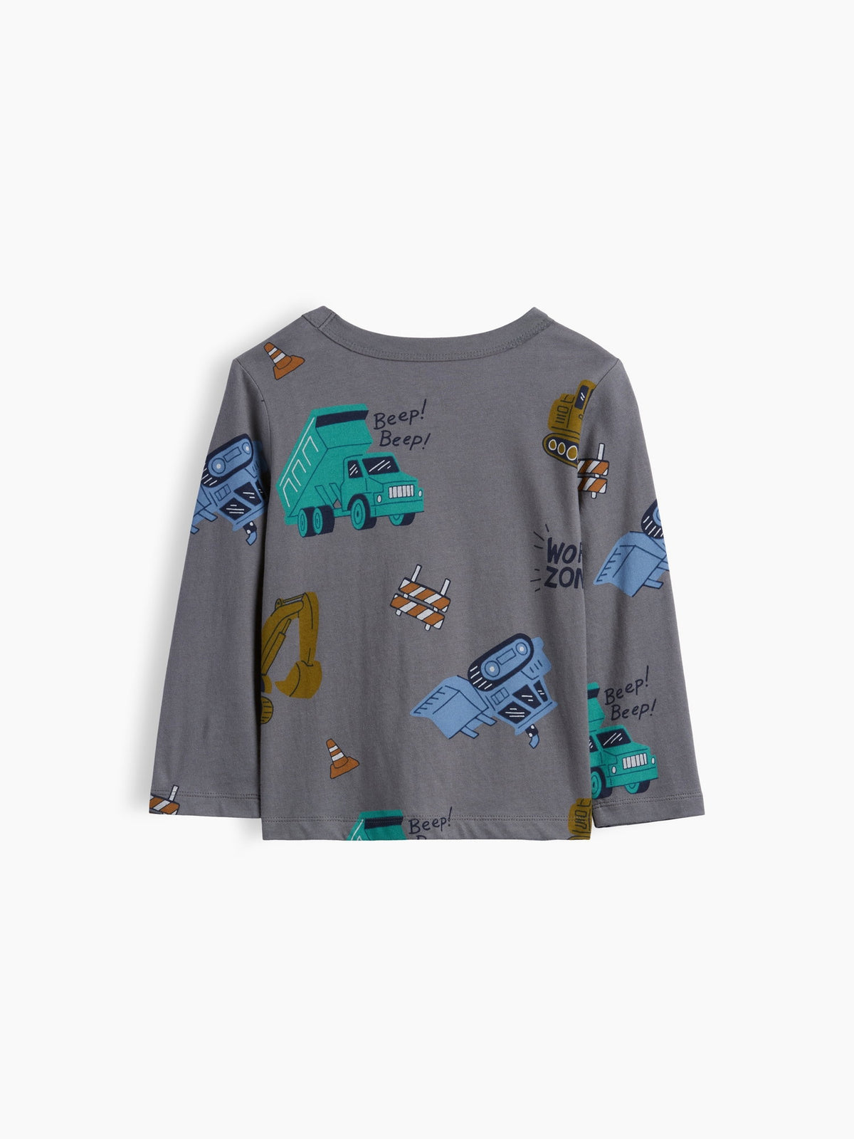 Gri Mix & Match Baskılı Cep T-shirt
