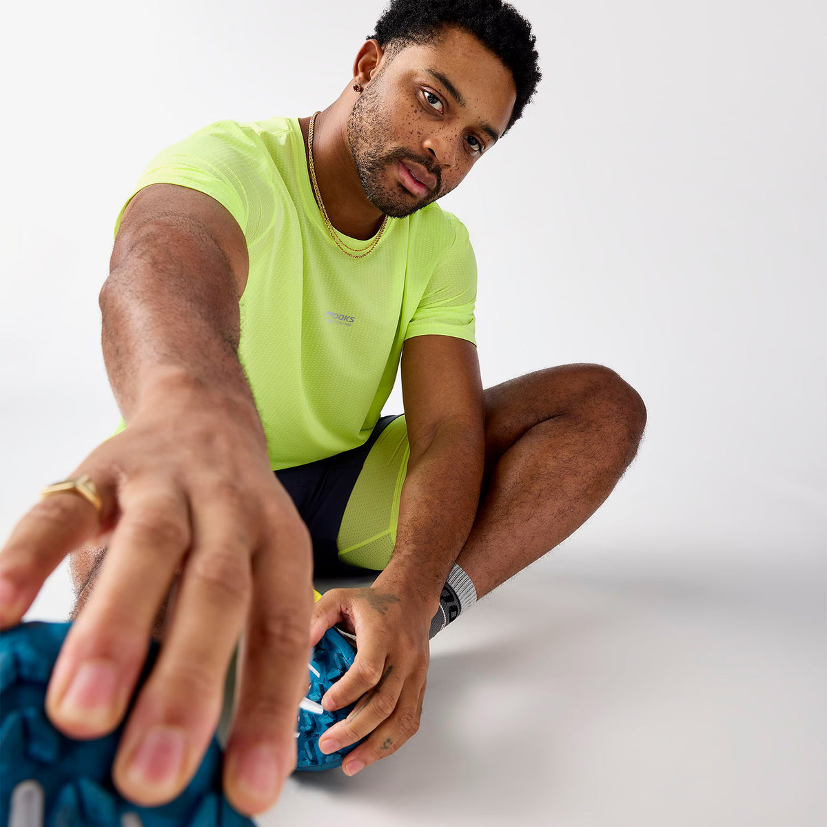 Brooks High Point Sleeve 2.0 Erkek Sarı T-shirt