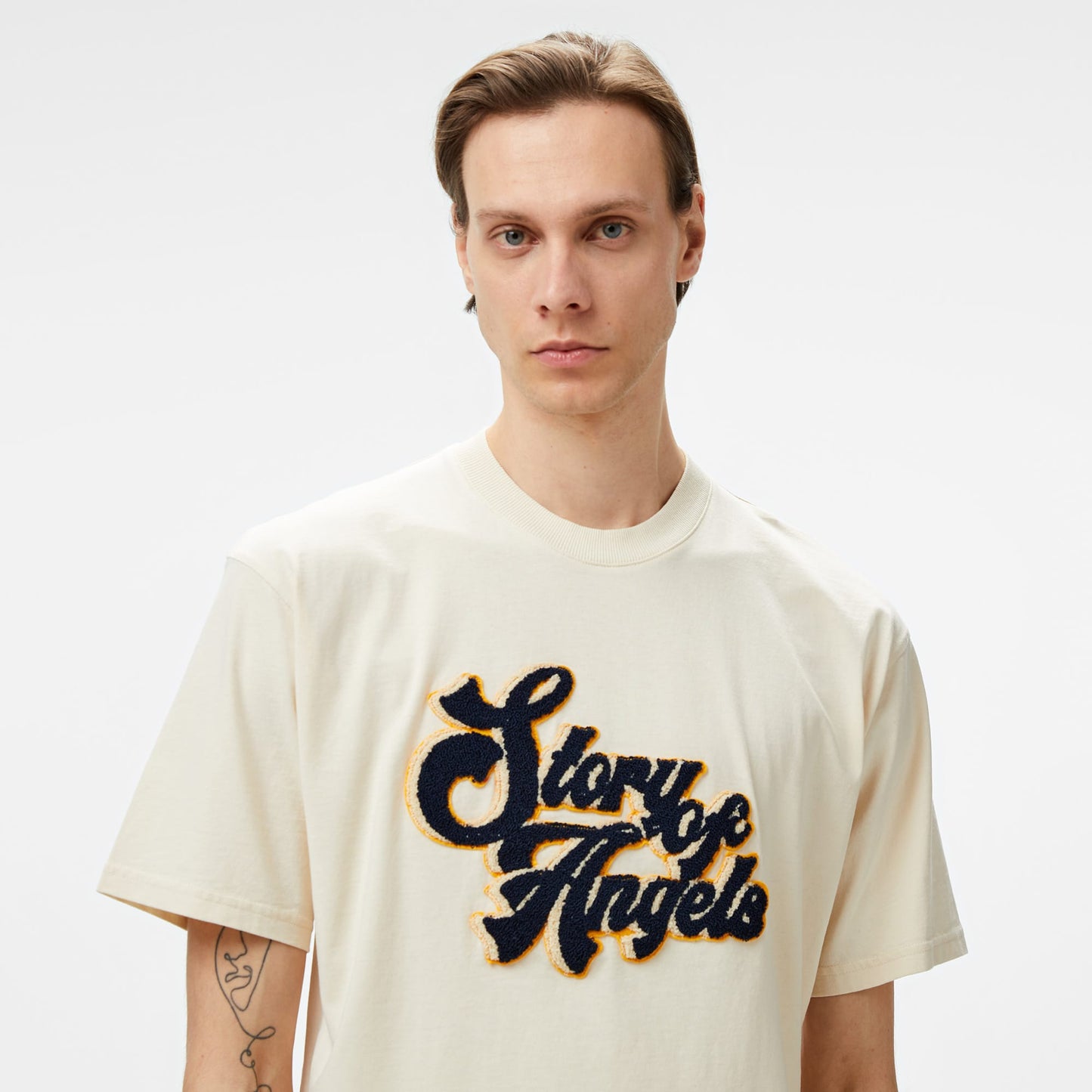 Story Of Angels Soa Graffiti Emb. Erkek Krem T-shirt