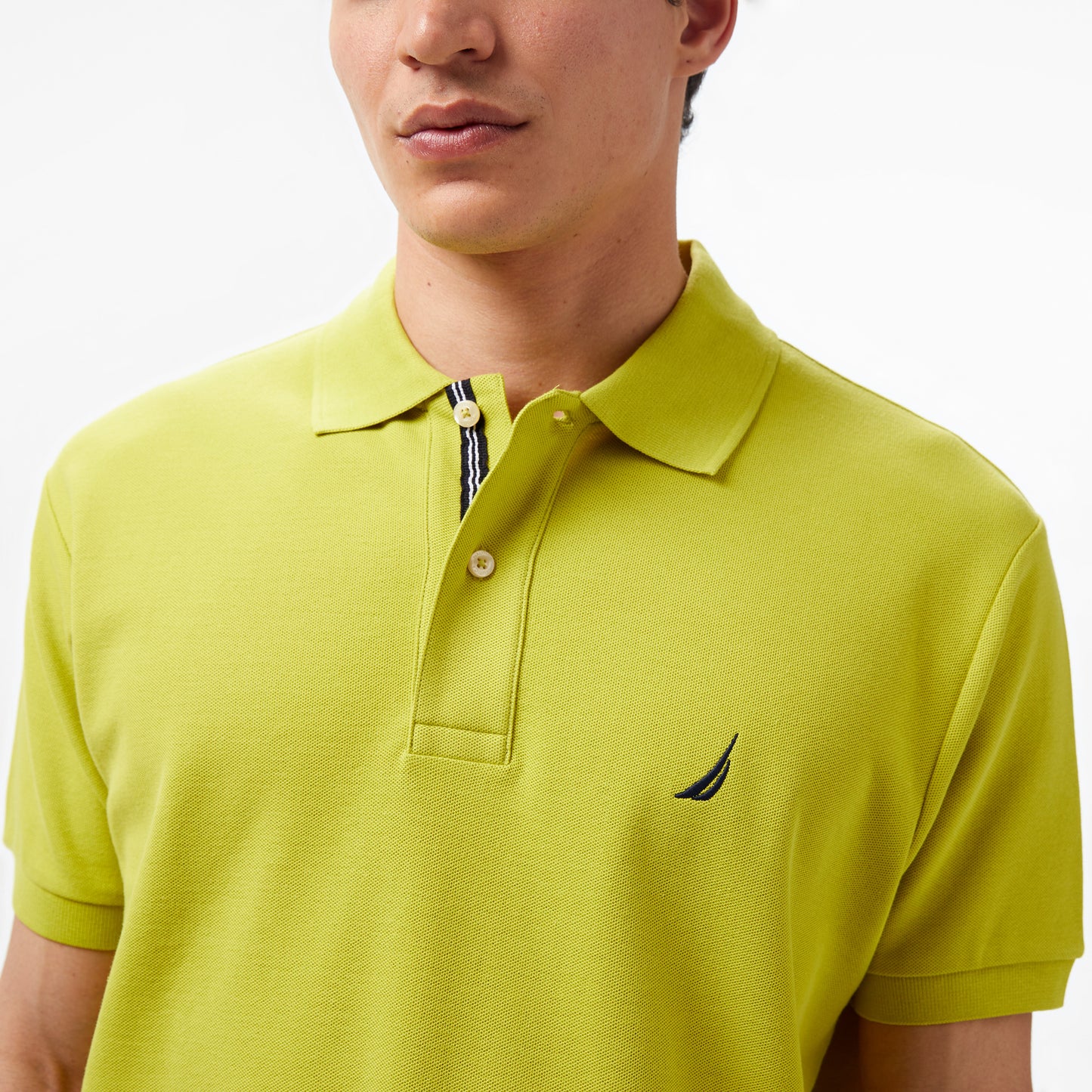 Nautica Erkek Yeşil Classic Fit Kısa Kollu Polo Yaka T-shirt
