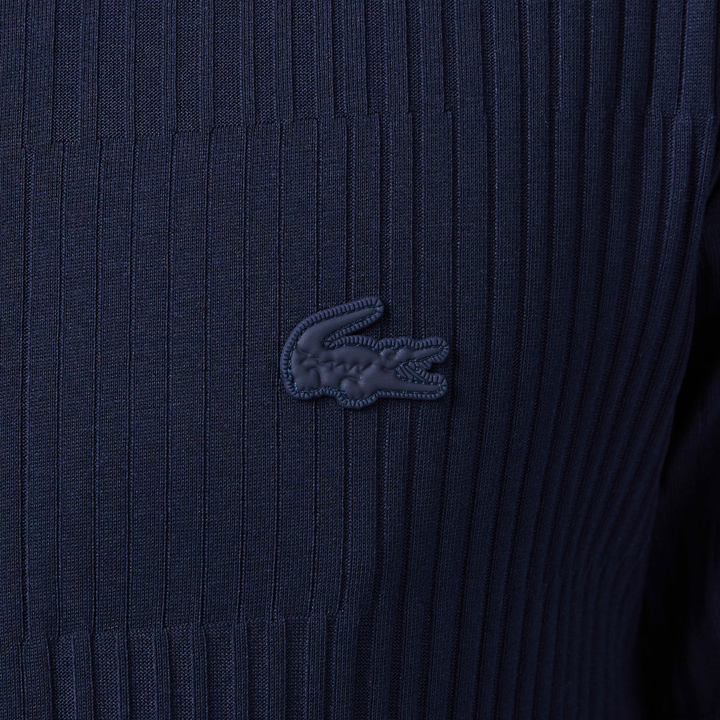 Lacoste Erkek Regular Fit Bisiklet Yaka Çizgili Lacivert T-shirt