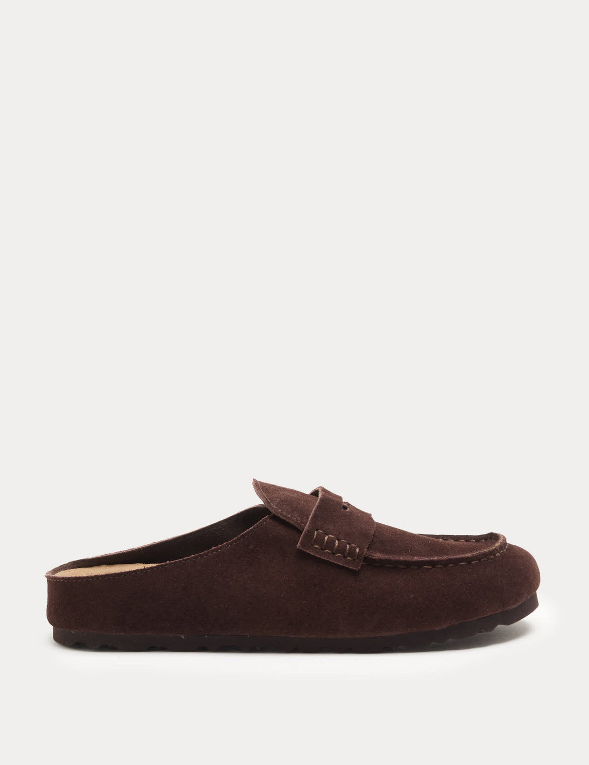 Süet Düz Loafer Terlik Ayakkabı