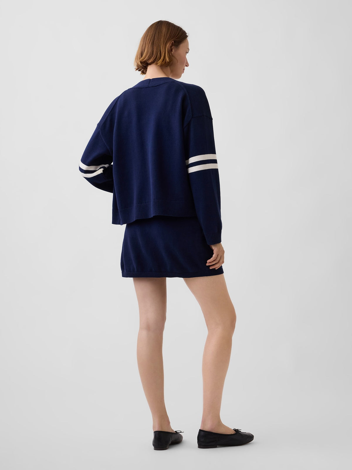 Lacivert 100% Pamuk Mini Triko Şort Etek