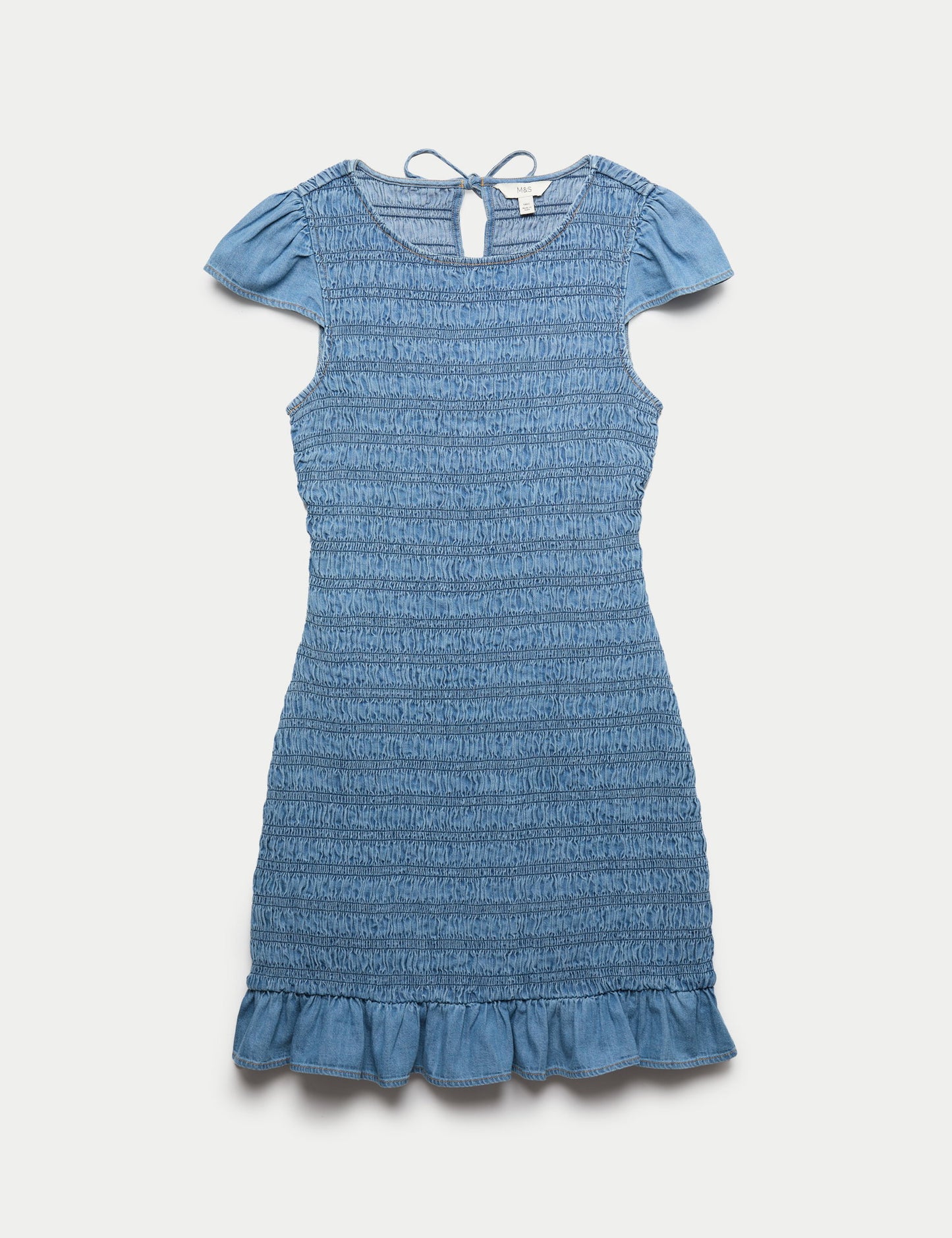 Pamuklu Denim Mini Elbise