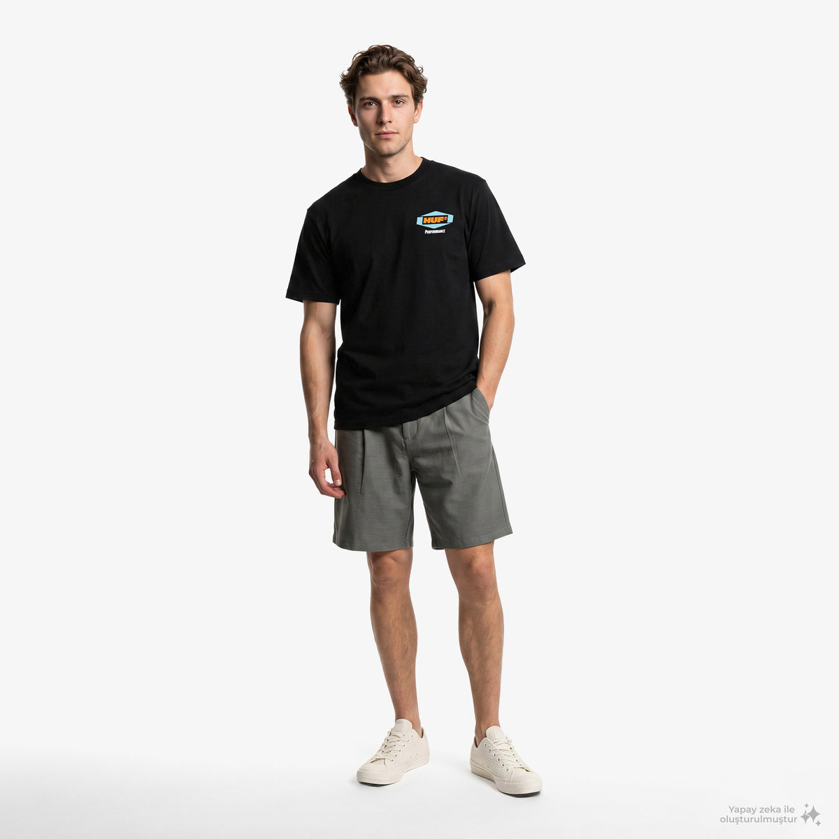 Huf Spark It Up Ss Tee Erkek Siyah T-shirt