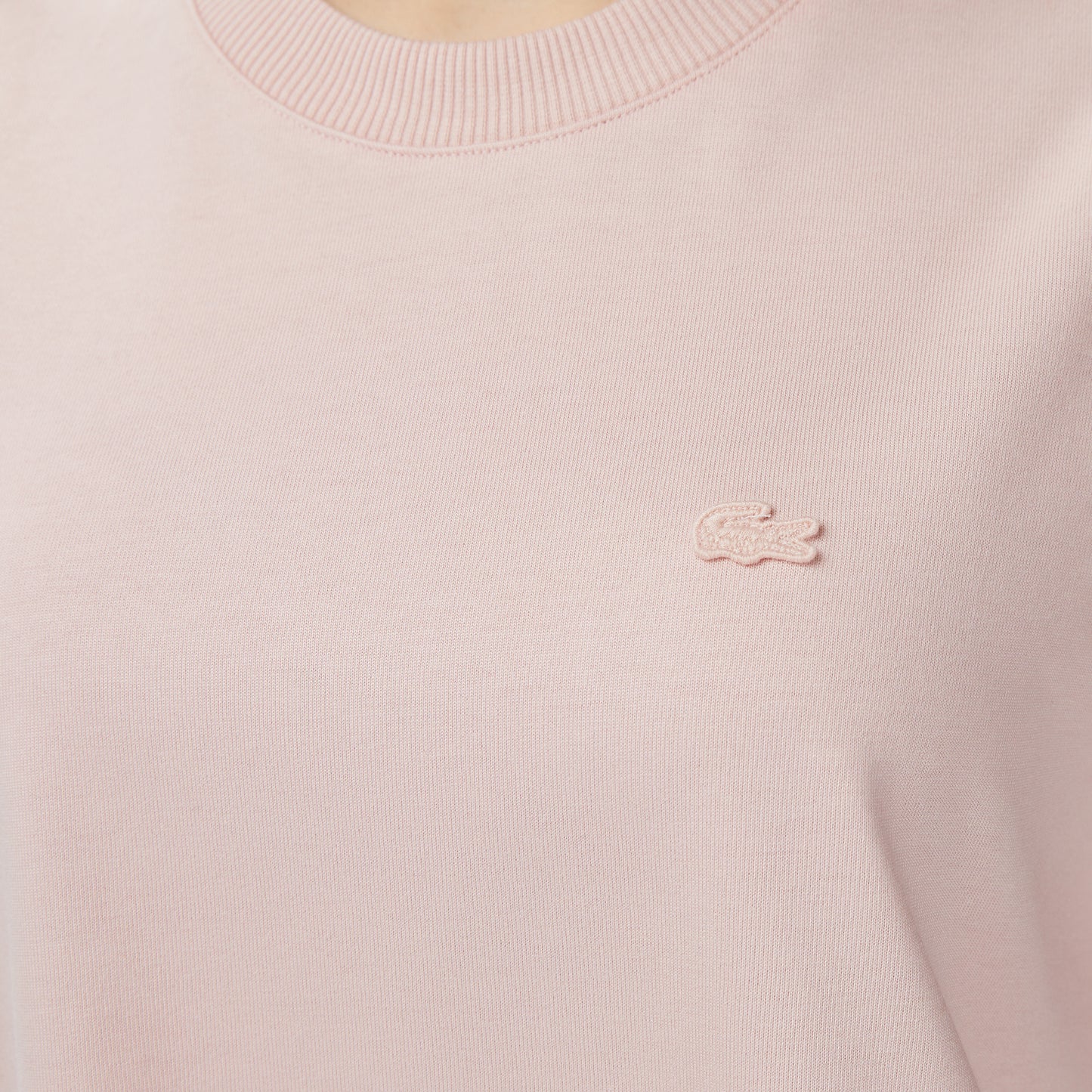 Lacoste Kadın Loose Fit Bisiklet Yaka Pembe T-shirt