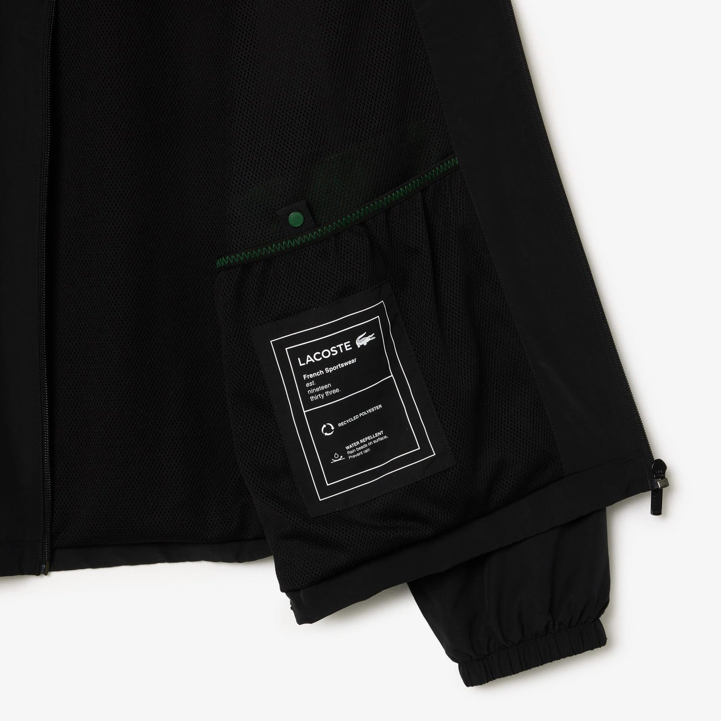 Lacoste Classic Erkek Kapüşonlu Siyah Mont