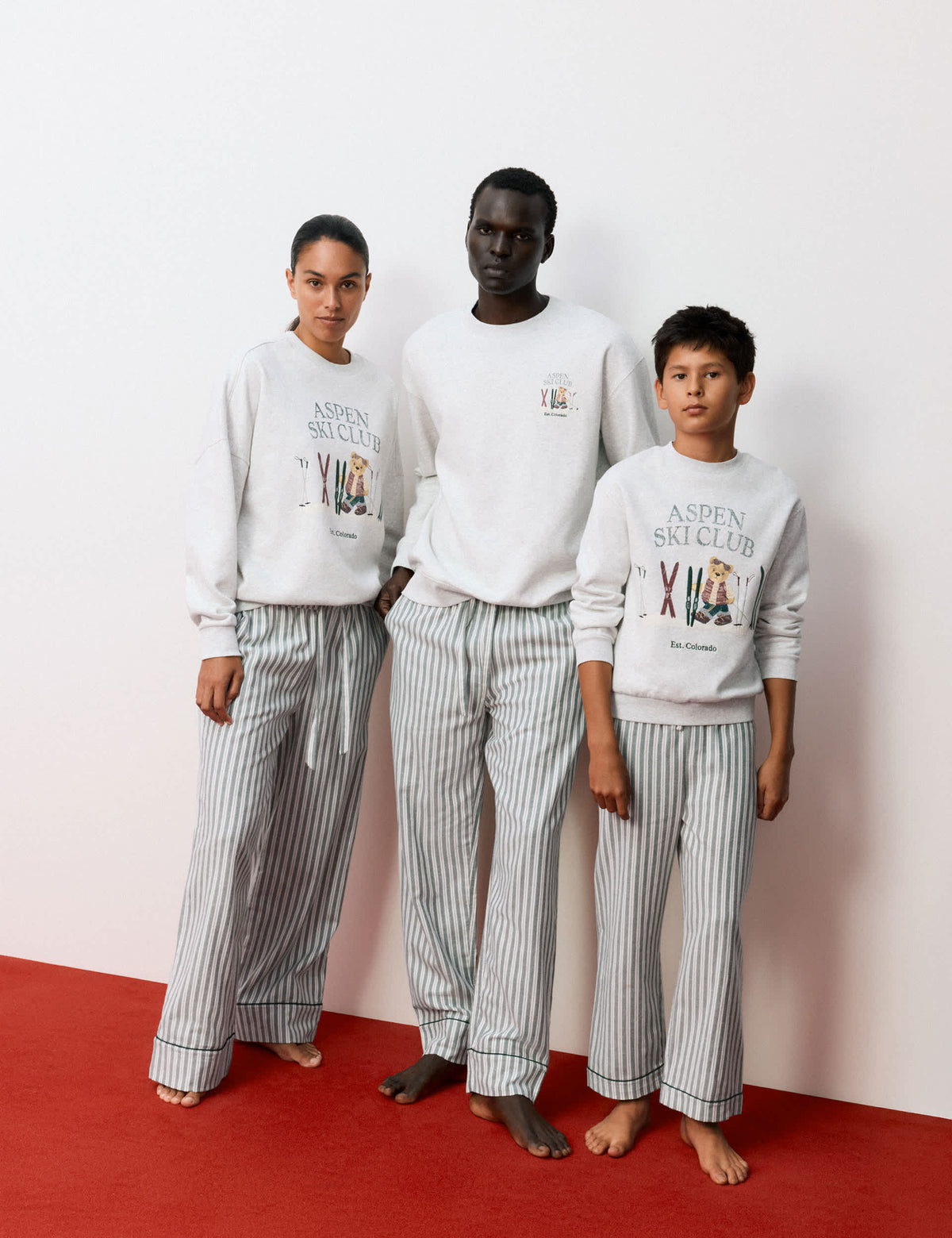 Pamuk Karışımlı Spencer Bear™ Noel Temalı Pijama Takımı