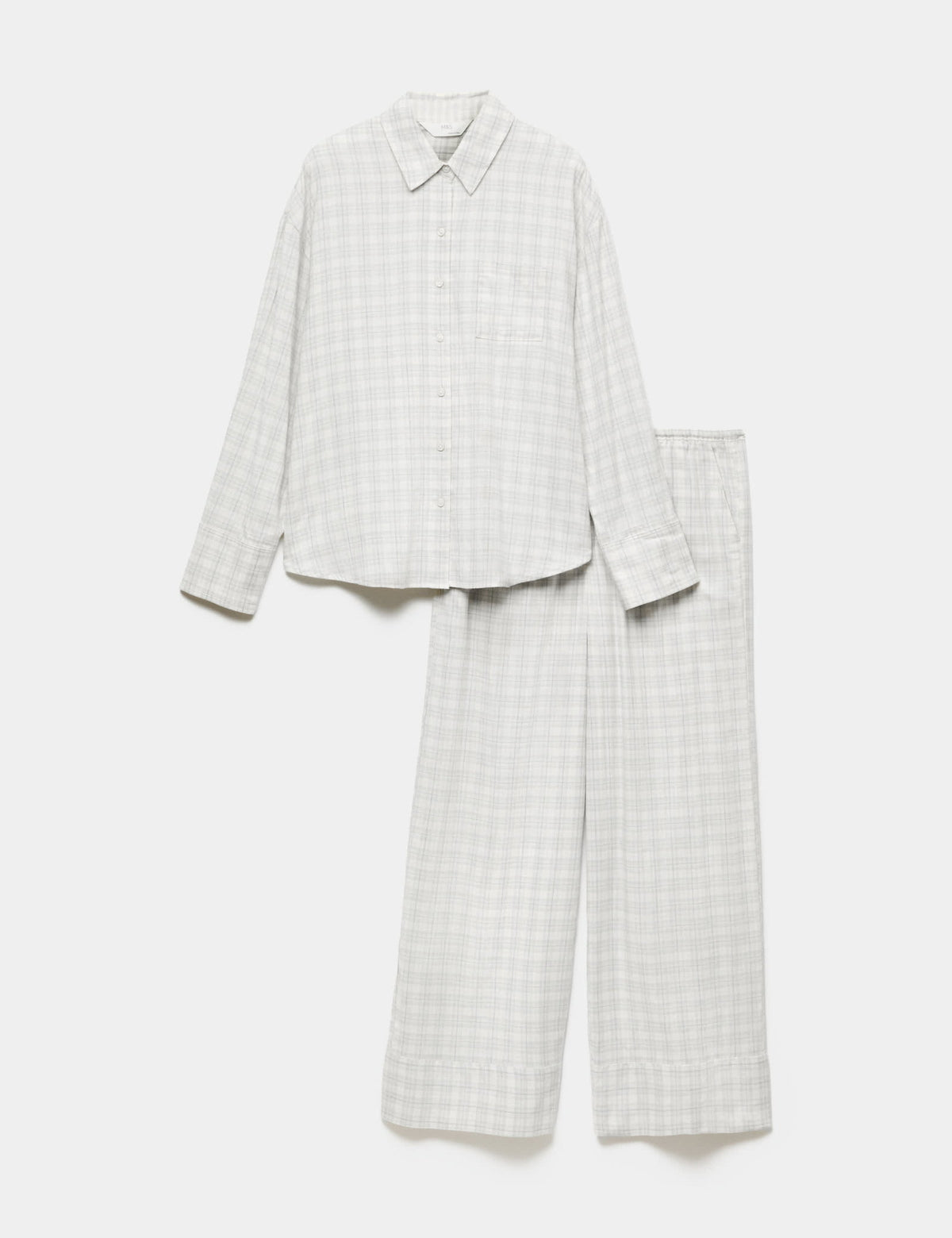 Ekose Desenli Pamuklu Pijama Takımı