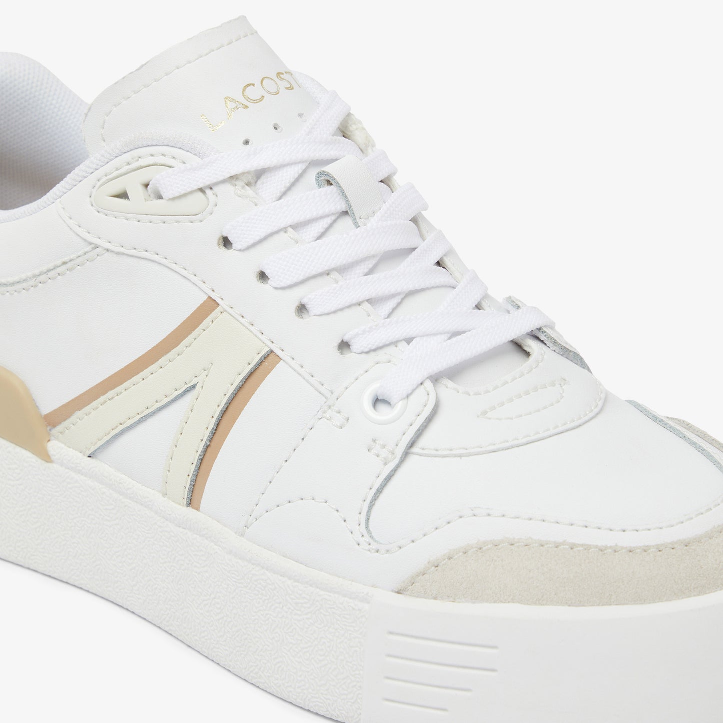 Lacoste L002 Evo Kadın Beyaz/kahverengi Sneaker