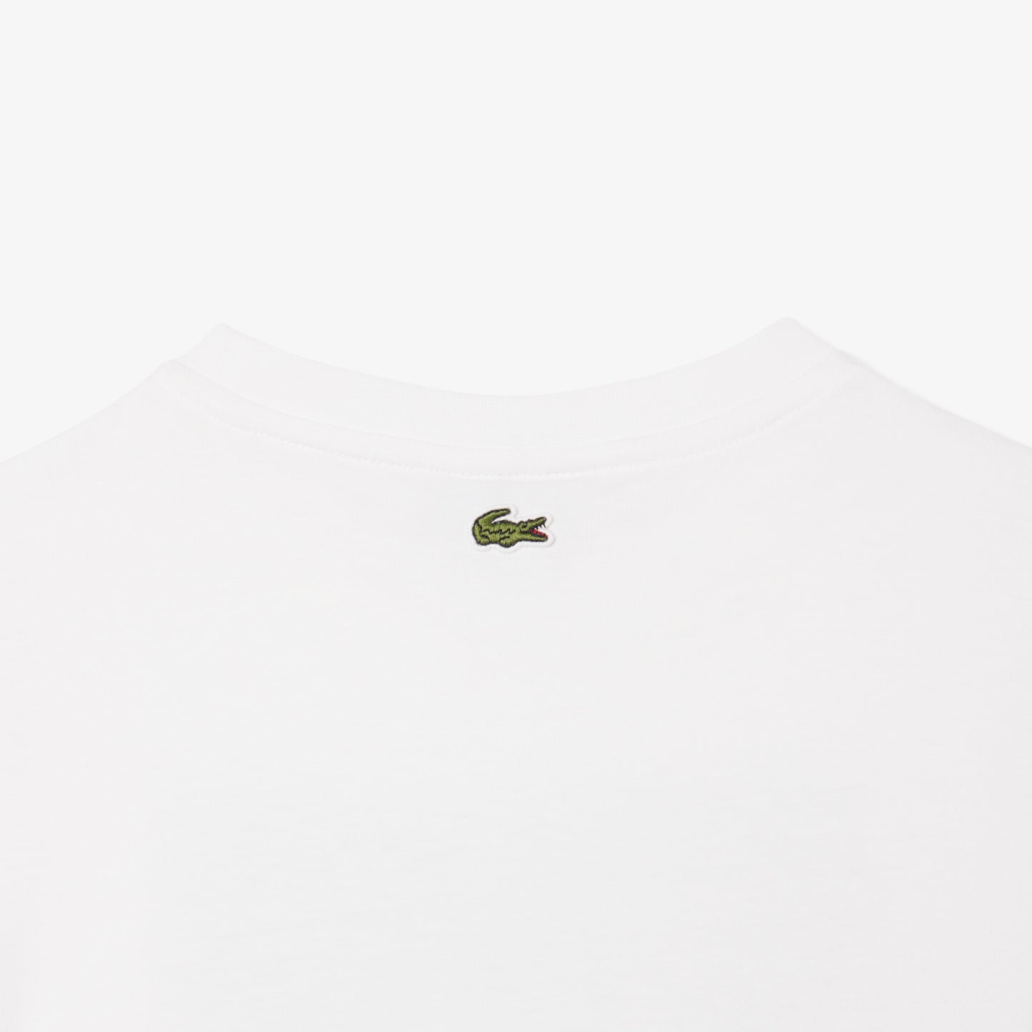 Lacoste Çocuk Bisiklet Yaka Baskılı Beyaz T-shirt