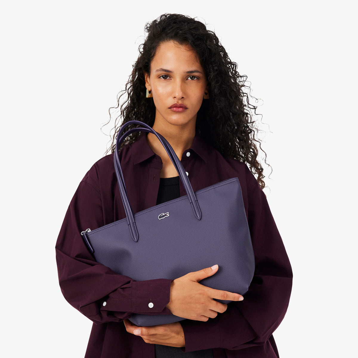 Lacoste Small L.12.12 Kadın Mor Omuz Çantası