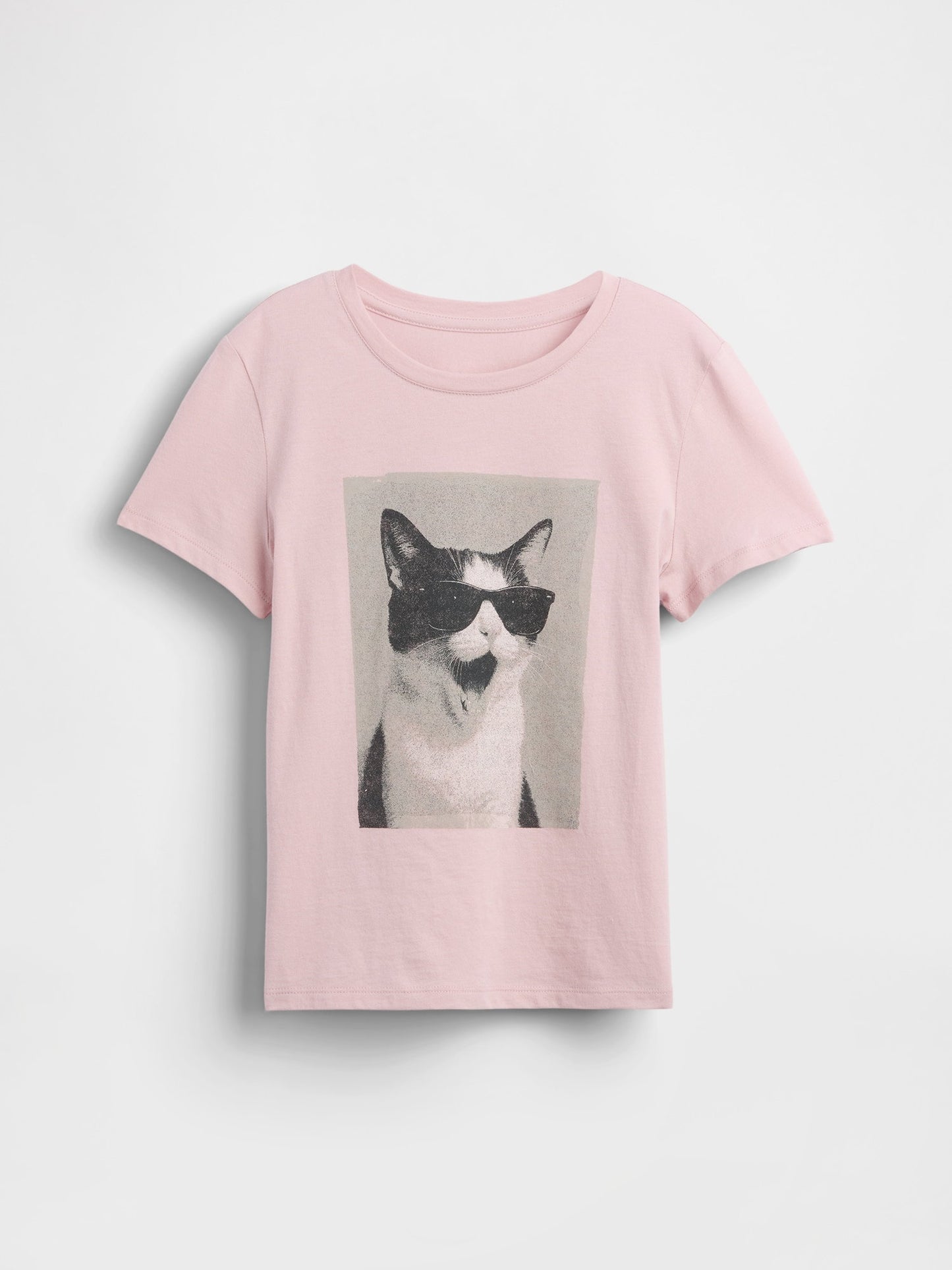 Açık Pembe Grafik Baskılı T-shirt