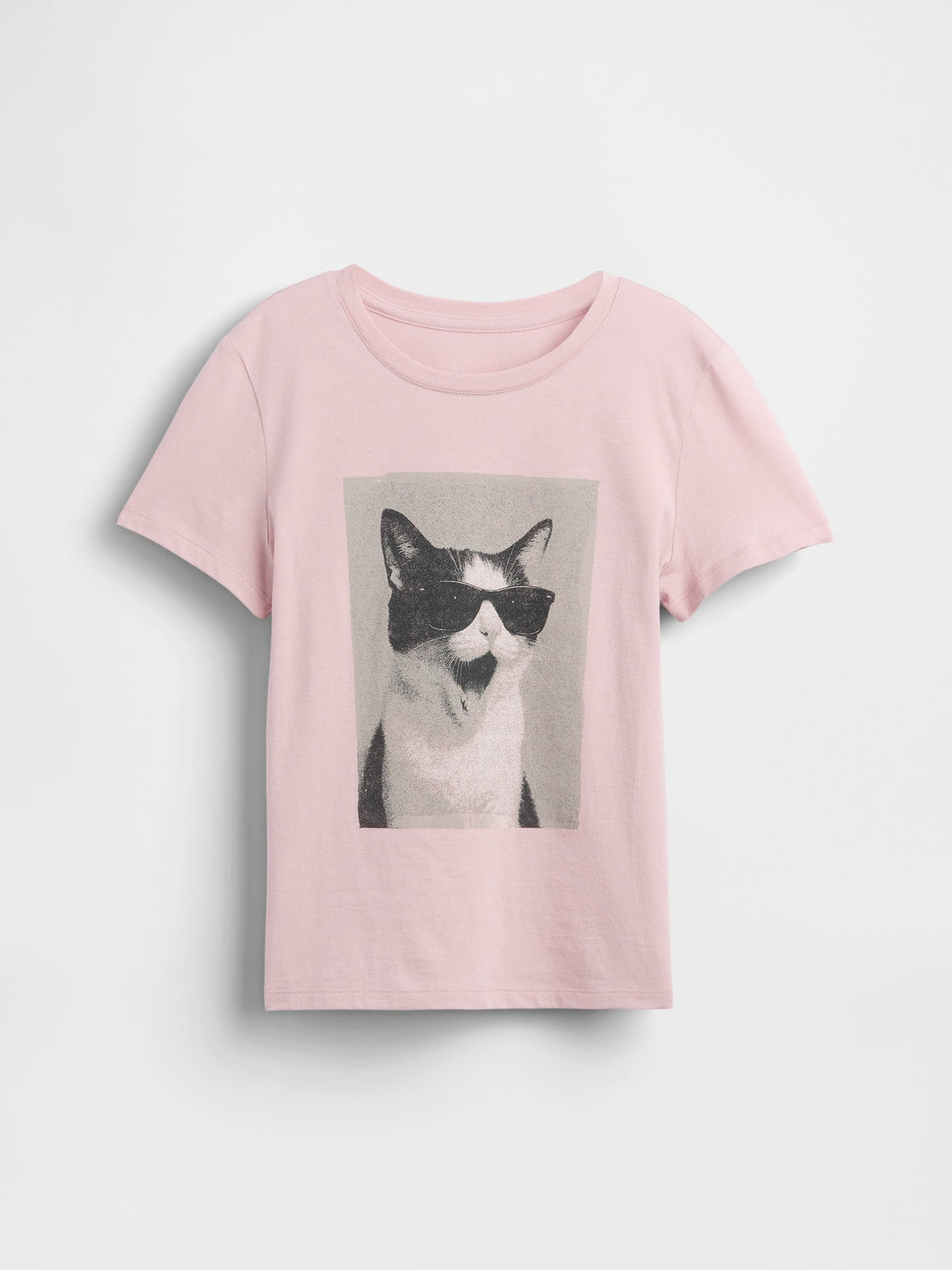 Açık Pembe Grafik Baskılı T-shirt