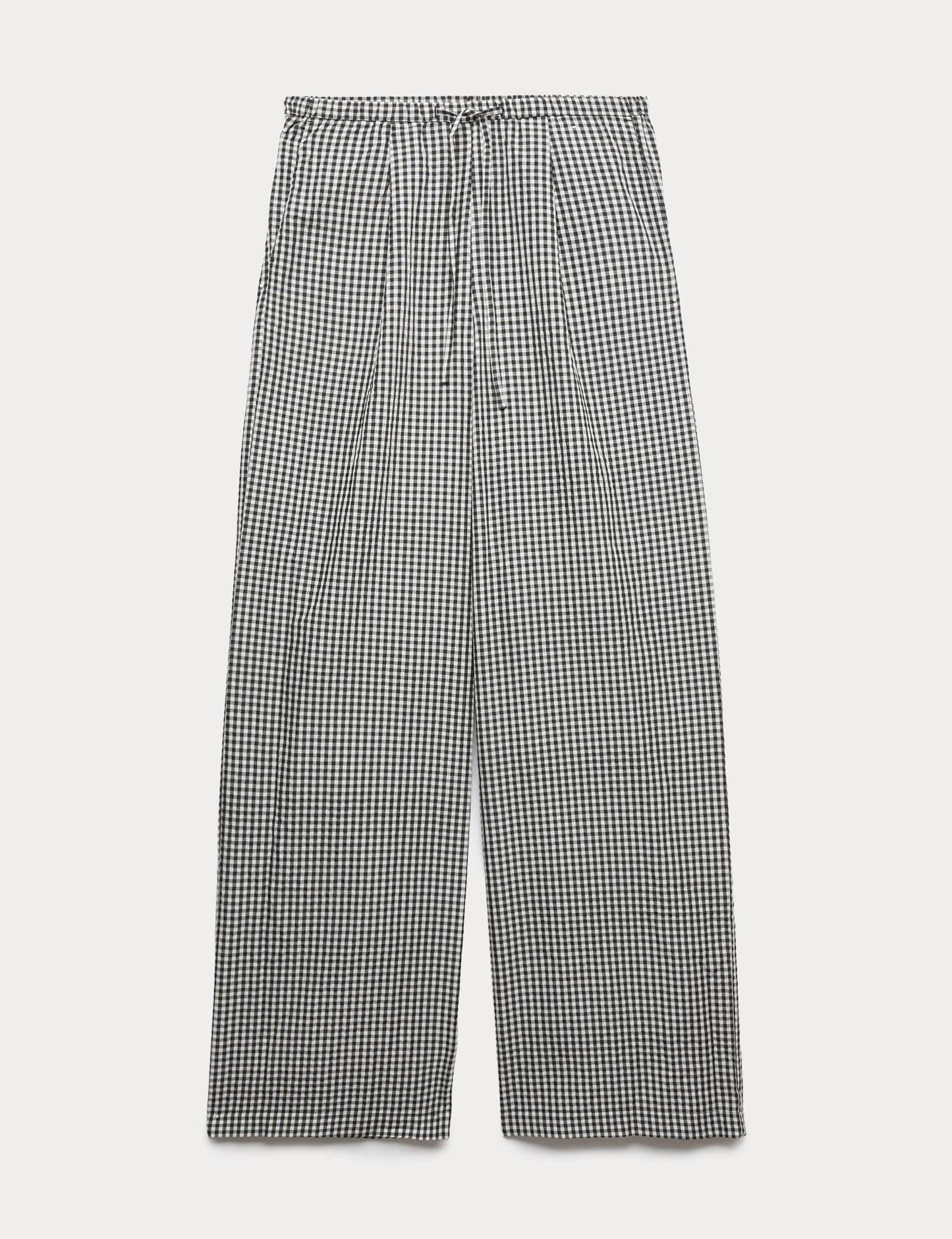Pötikareli Wide Leg Pantolon
