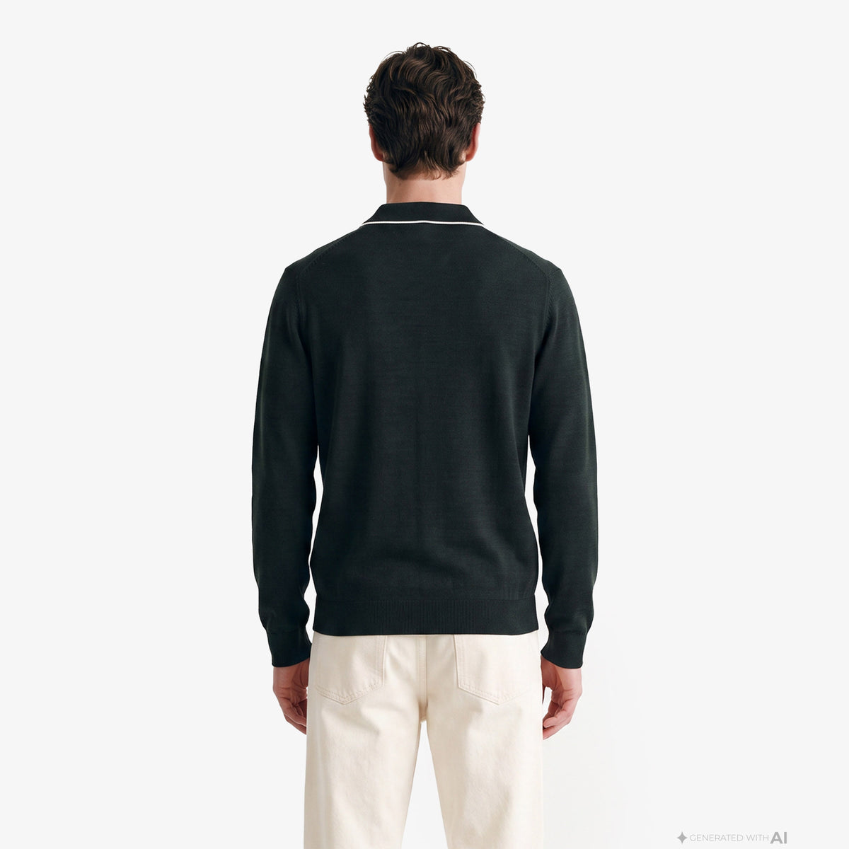 Lacoste Erkek Regular Fit Yarım Fermuarlı Yün Koyu Yeşil Kazak