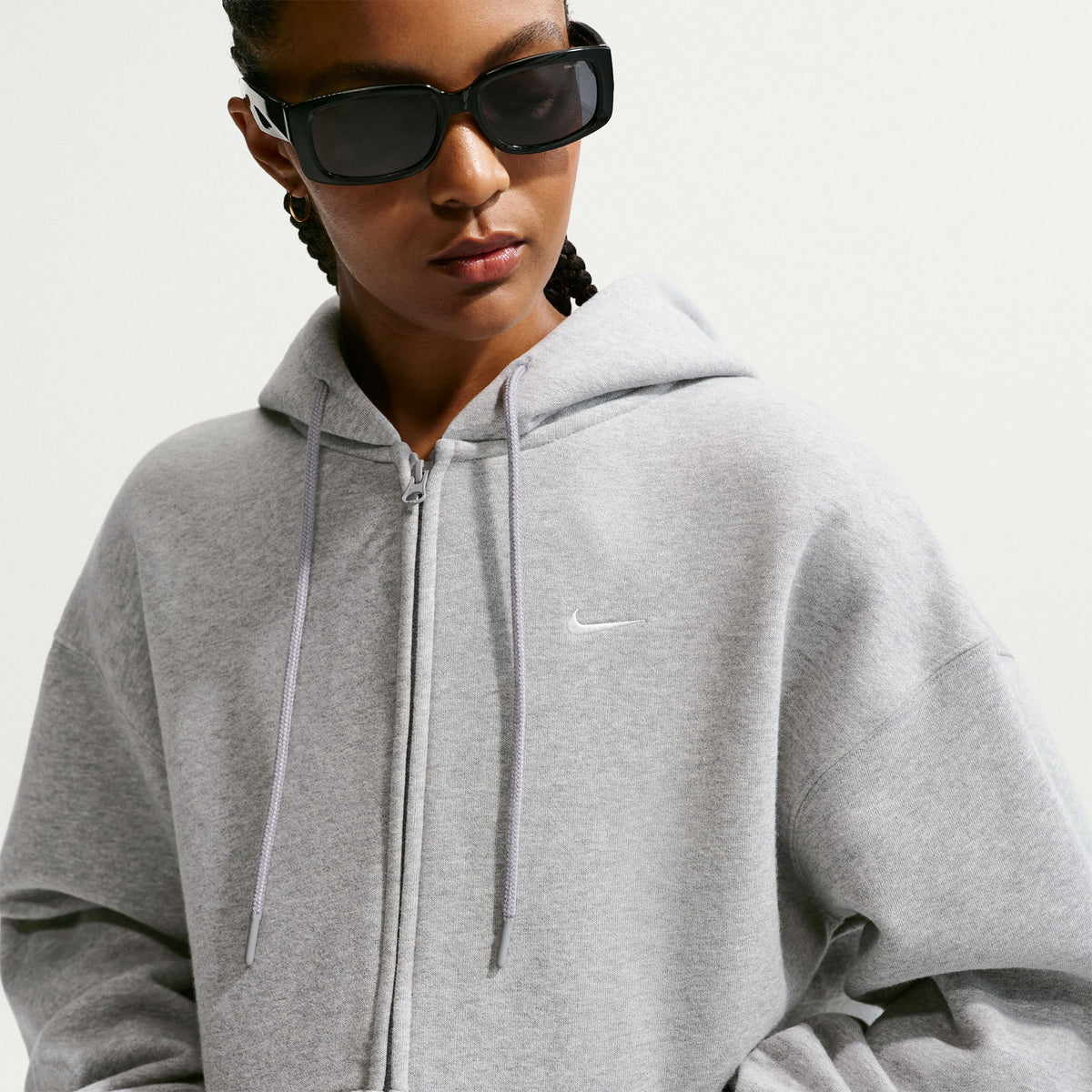 Nike Studio Fleece Kadın Gri Eşofman Üstü