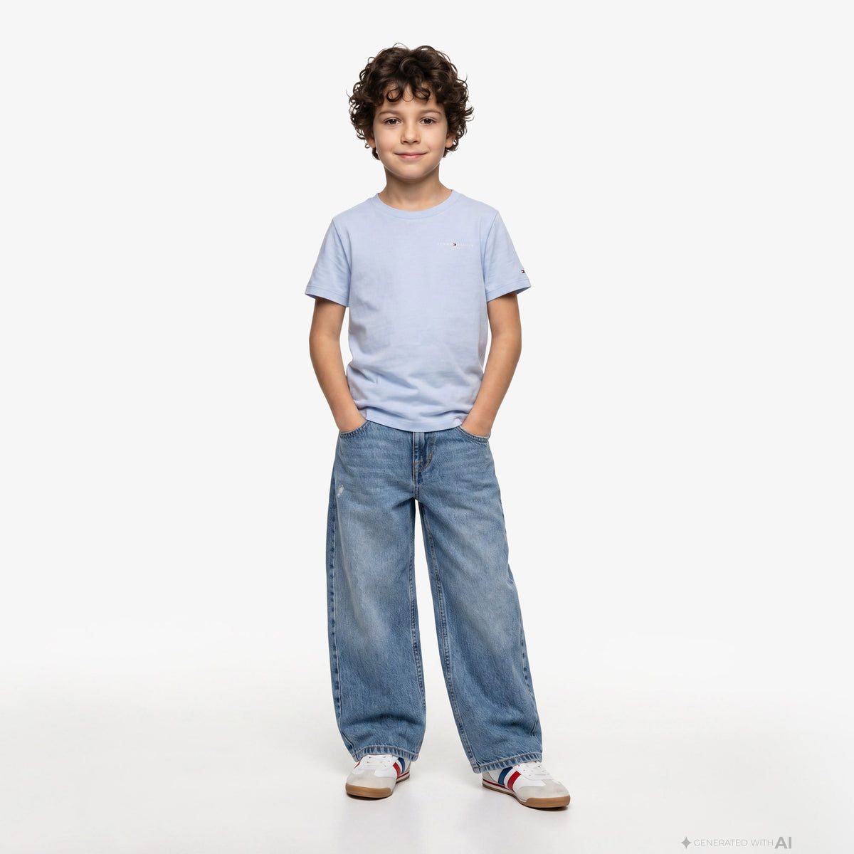 Tommy Hilfiger Mini Corp Çocuk Mavi T-shirt