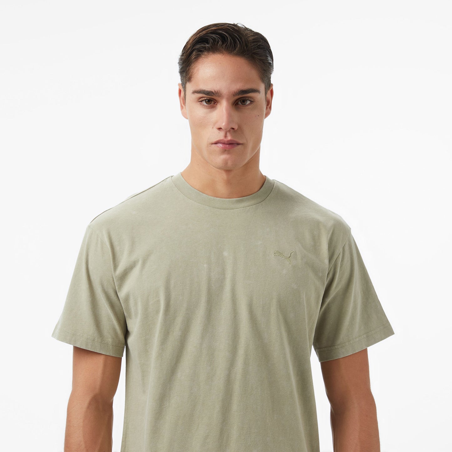 Puma Ess Elevated Wash Erkek Yeşil T-shirt