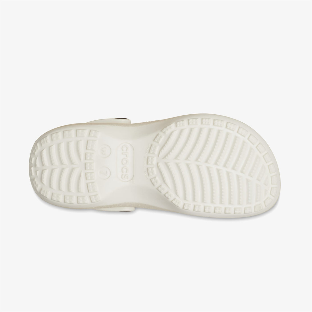 Crocs Classic Platform Glitter Clog Kadın Krem Sandalet