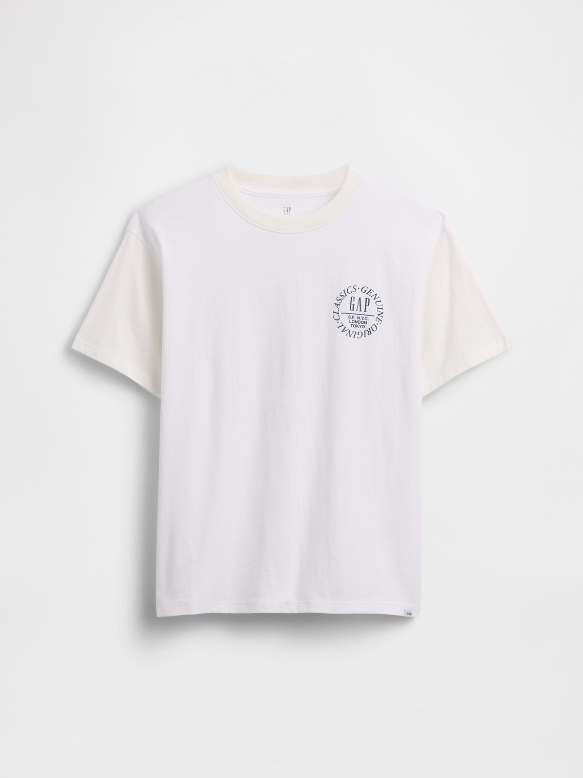 Beyaz Relaxed Grafik Logo T-shirt