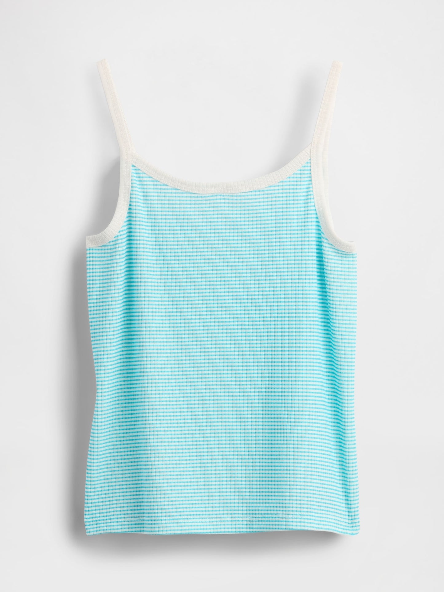 Bebe Mavisi Çocuk Geri Dönüştürülmüş Fitilli Pijama Tank Üstü