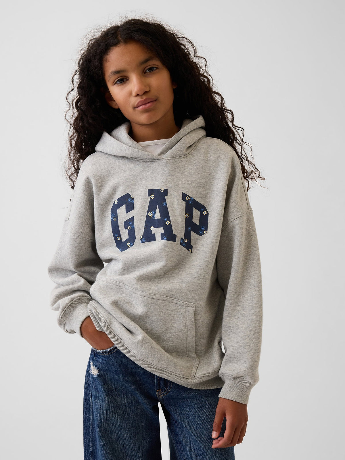Lacivert Vintagesoft Oversized Logo Sweatshirt