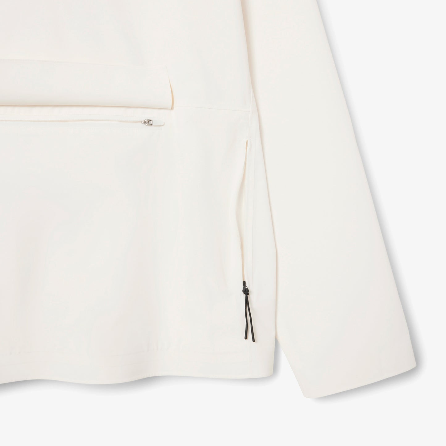 Lacoste Erkek Oversize Fit Kapüşonlu Beyaz Yağmurluk