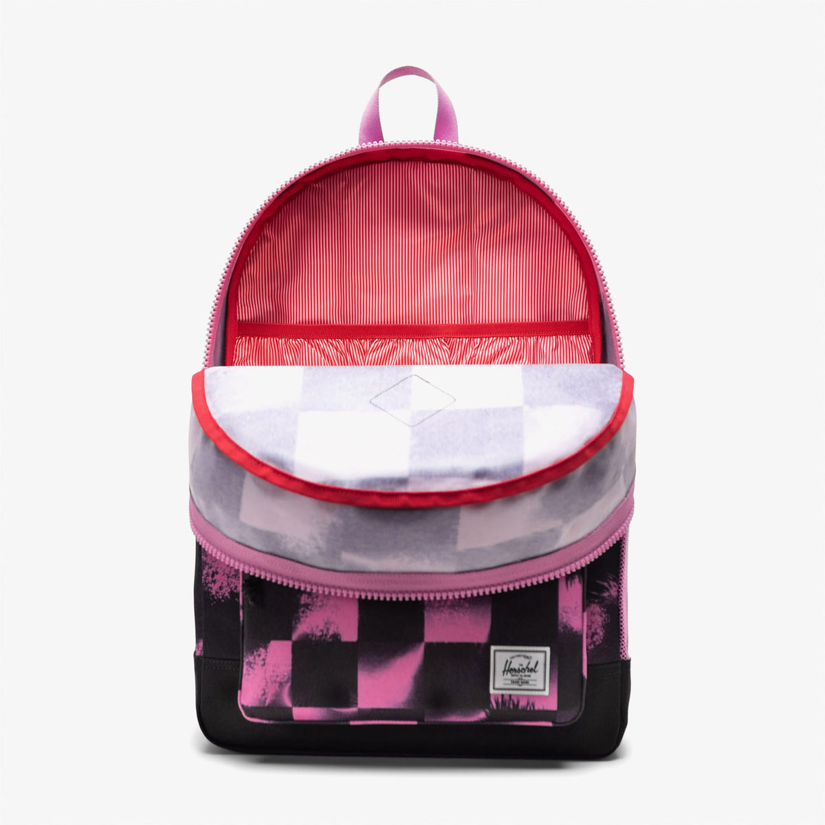 Herschel Heritage Checkered Çocuk Siyah/pembe Sırt Çantası