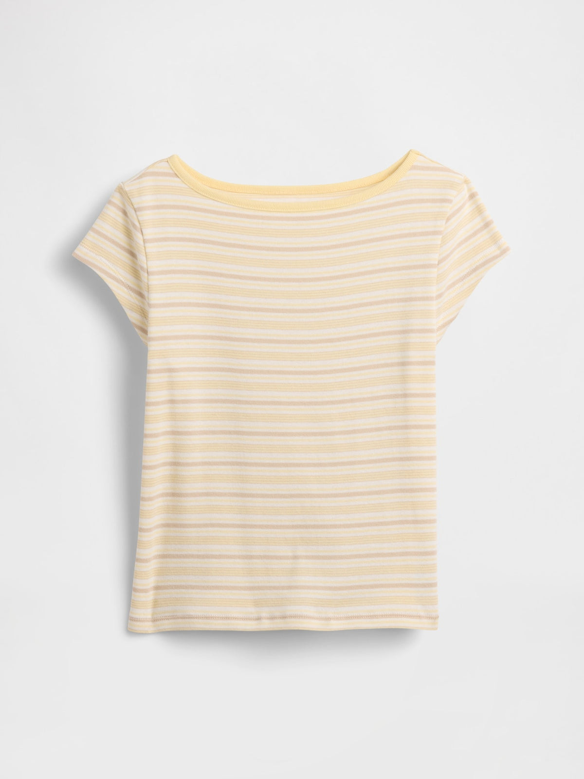 Sarı Cap-sleeve Fitted T-shirt