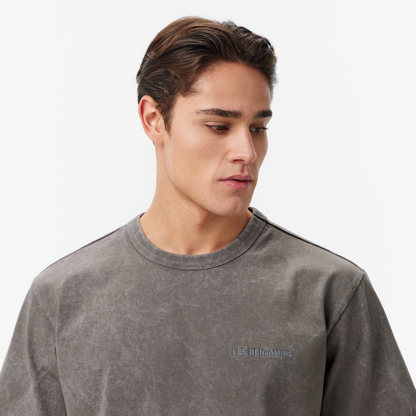Les Benjamins Relaxed Fit Erkek Gri T-shirt