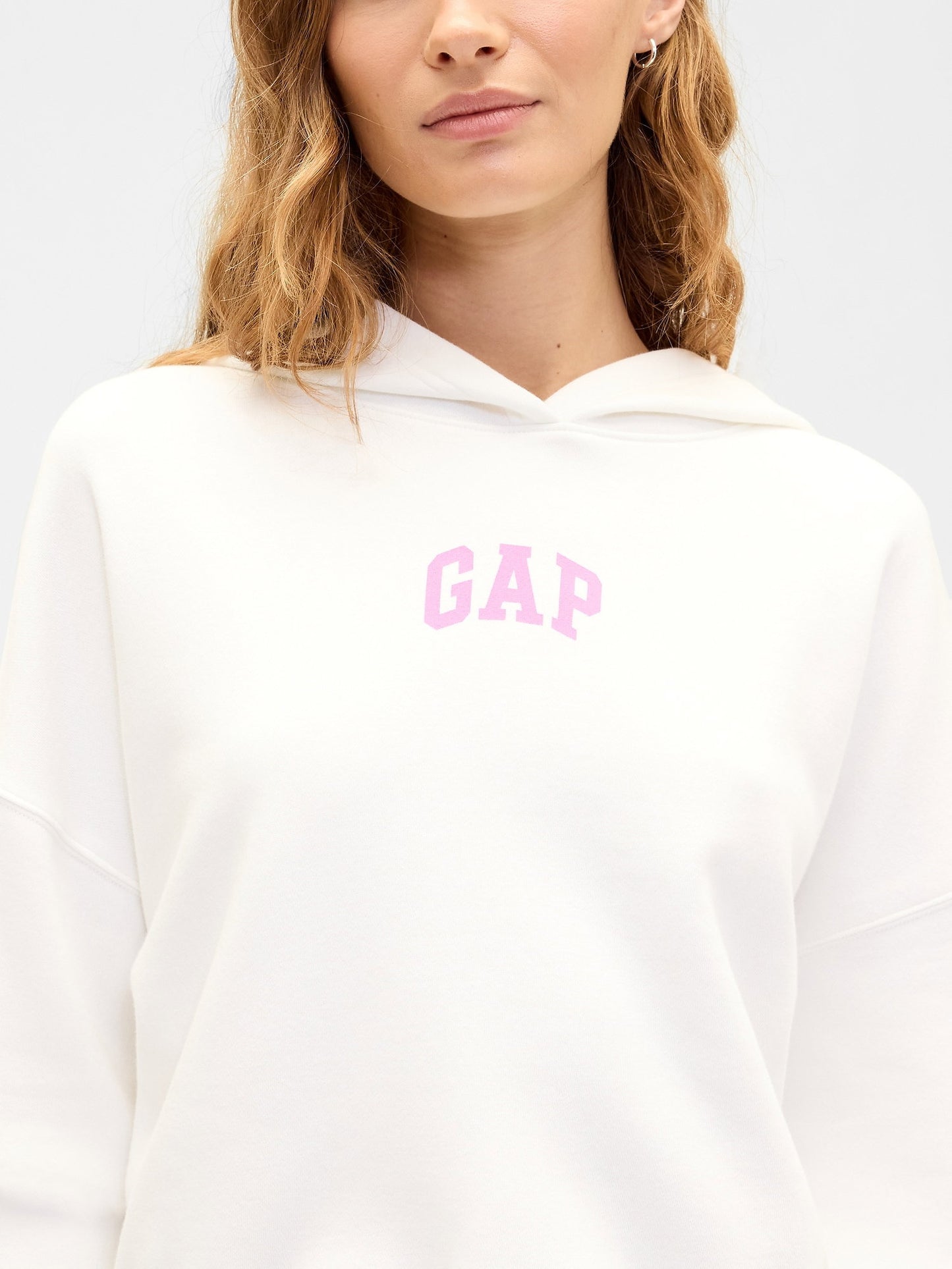 Beyaz Relaxed Gap Logo Fleece Sweatshirt
