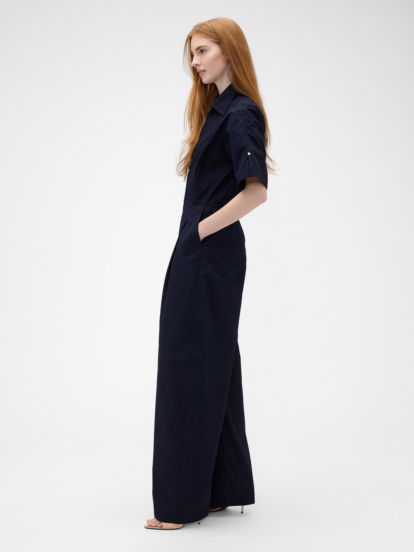 Lacivert Gap × Victoria Beckham Loose Utility Tulum